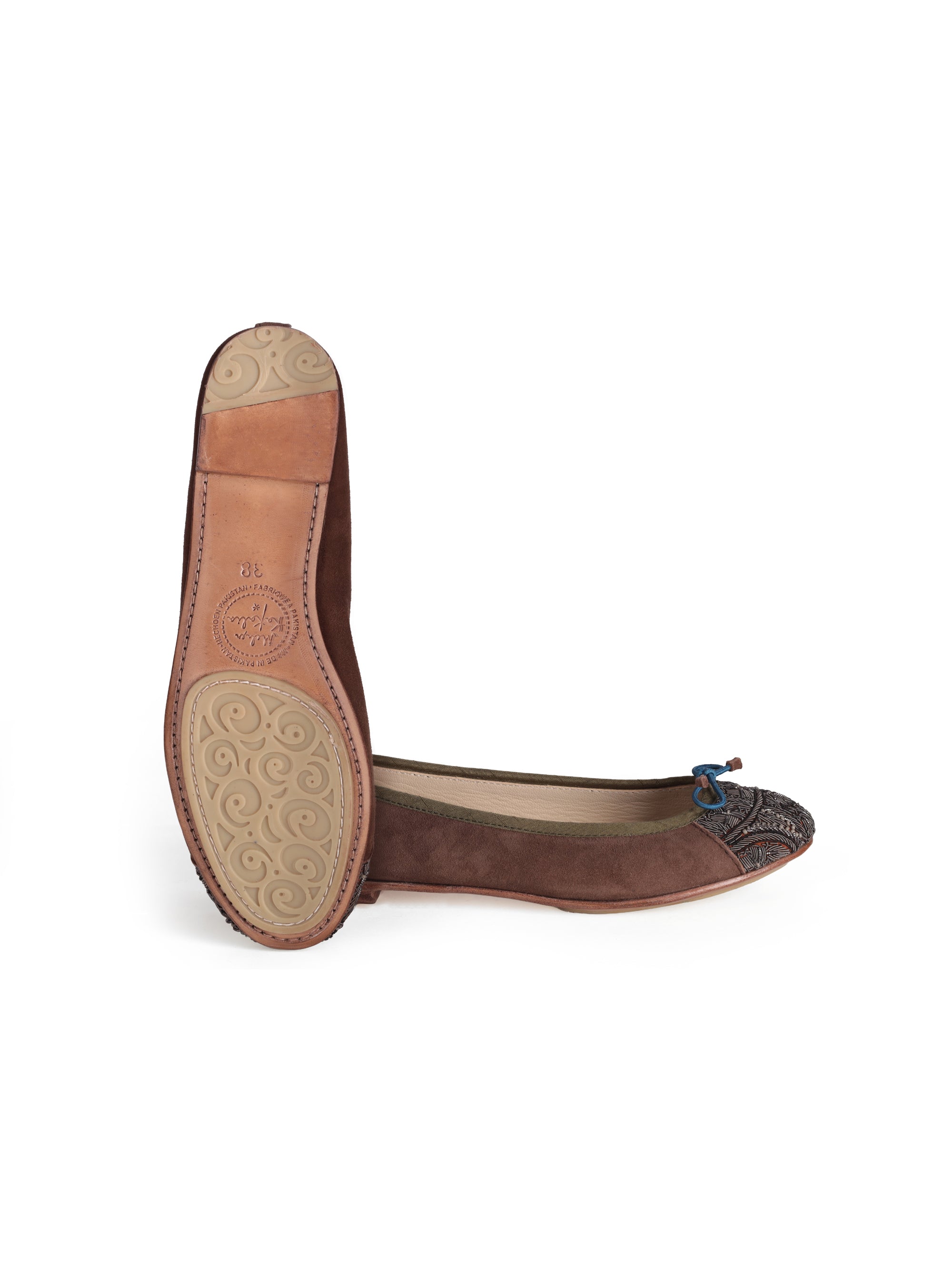 Bizi Ballet Suede Toffee Grey