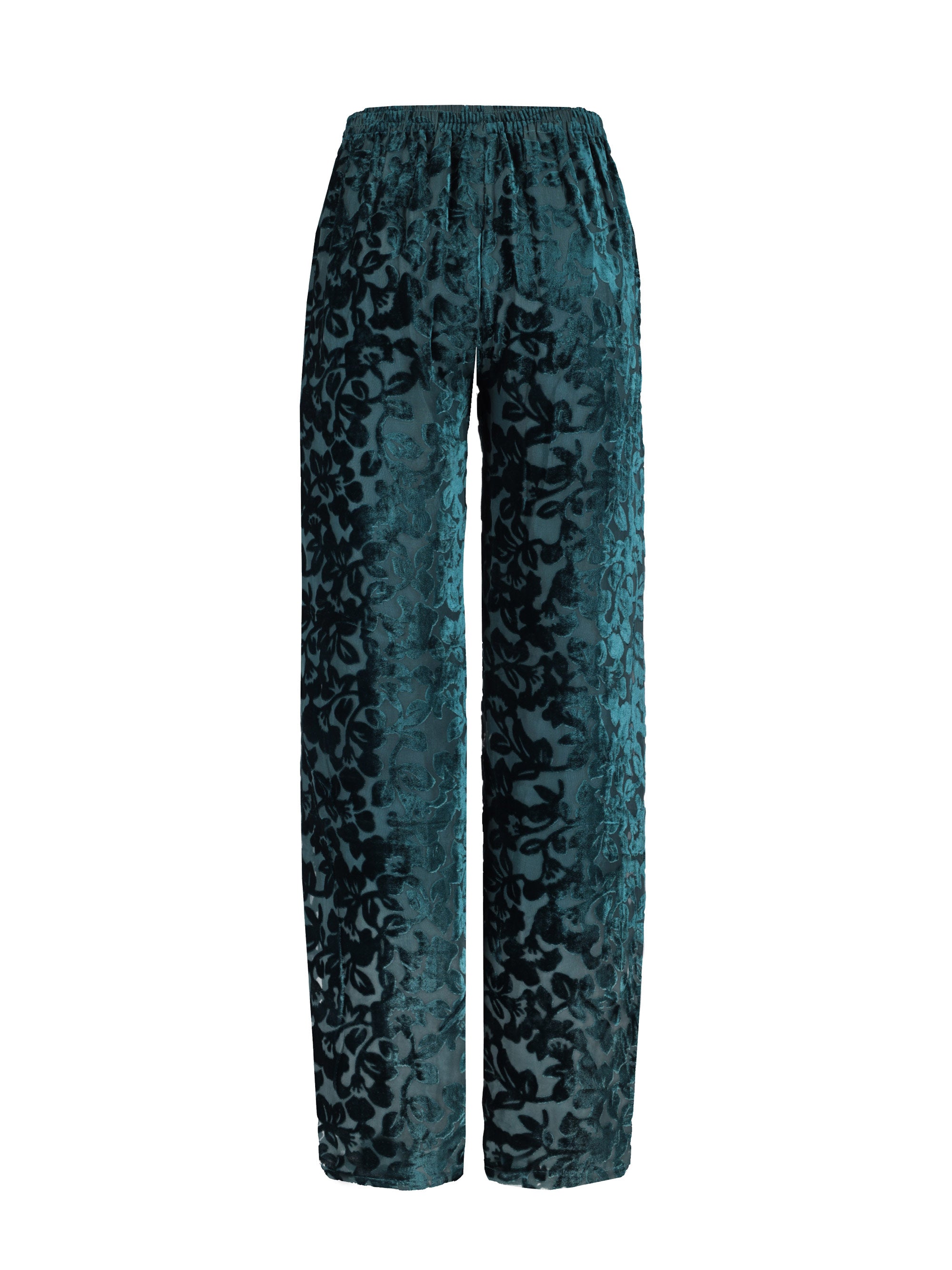 Carla Pants Velvet Devore Emerald