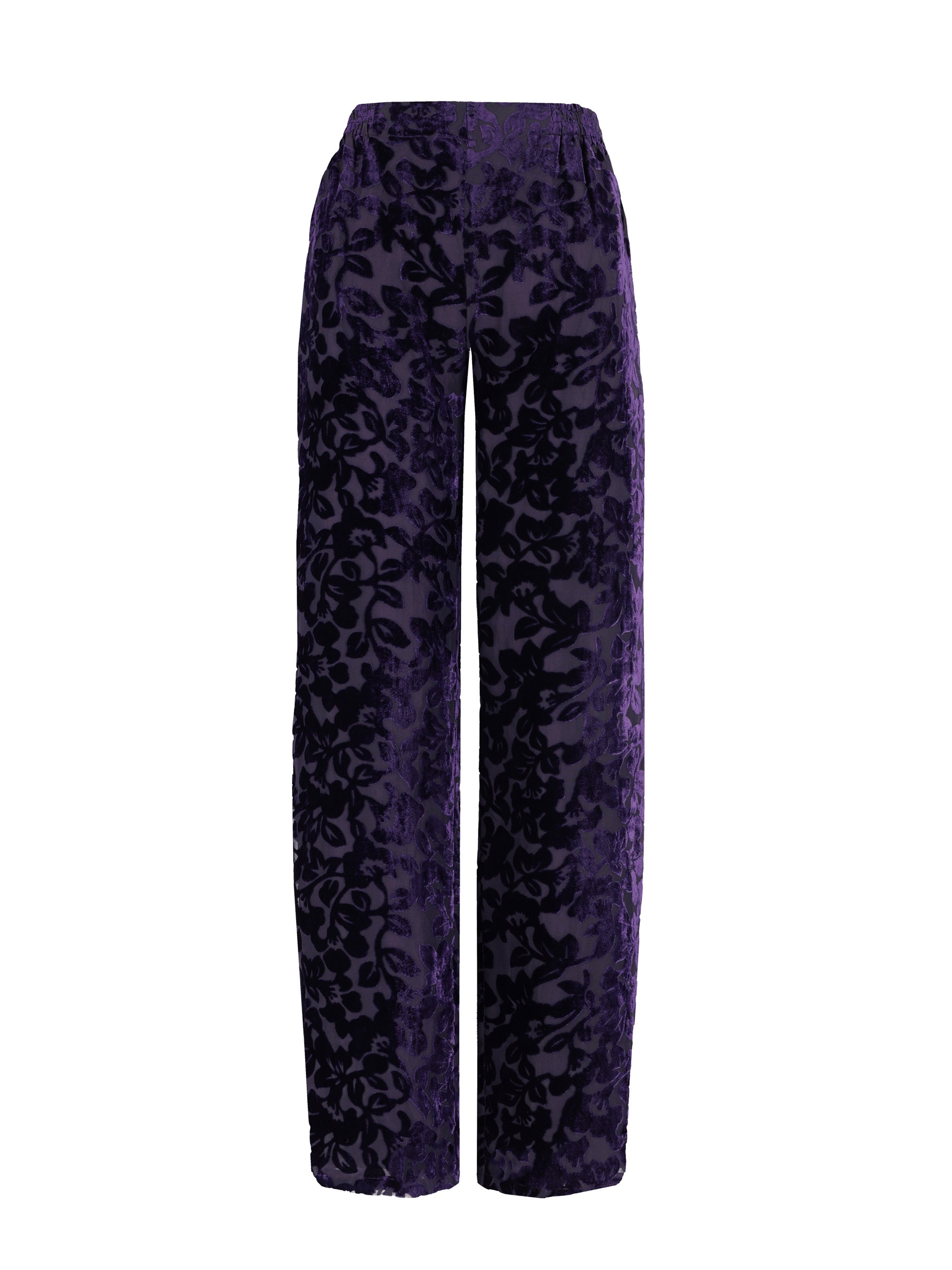 Carla Pants Velvet Devore Plum