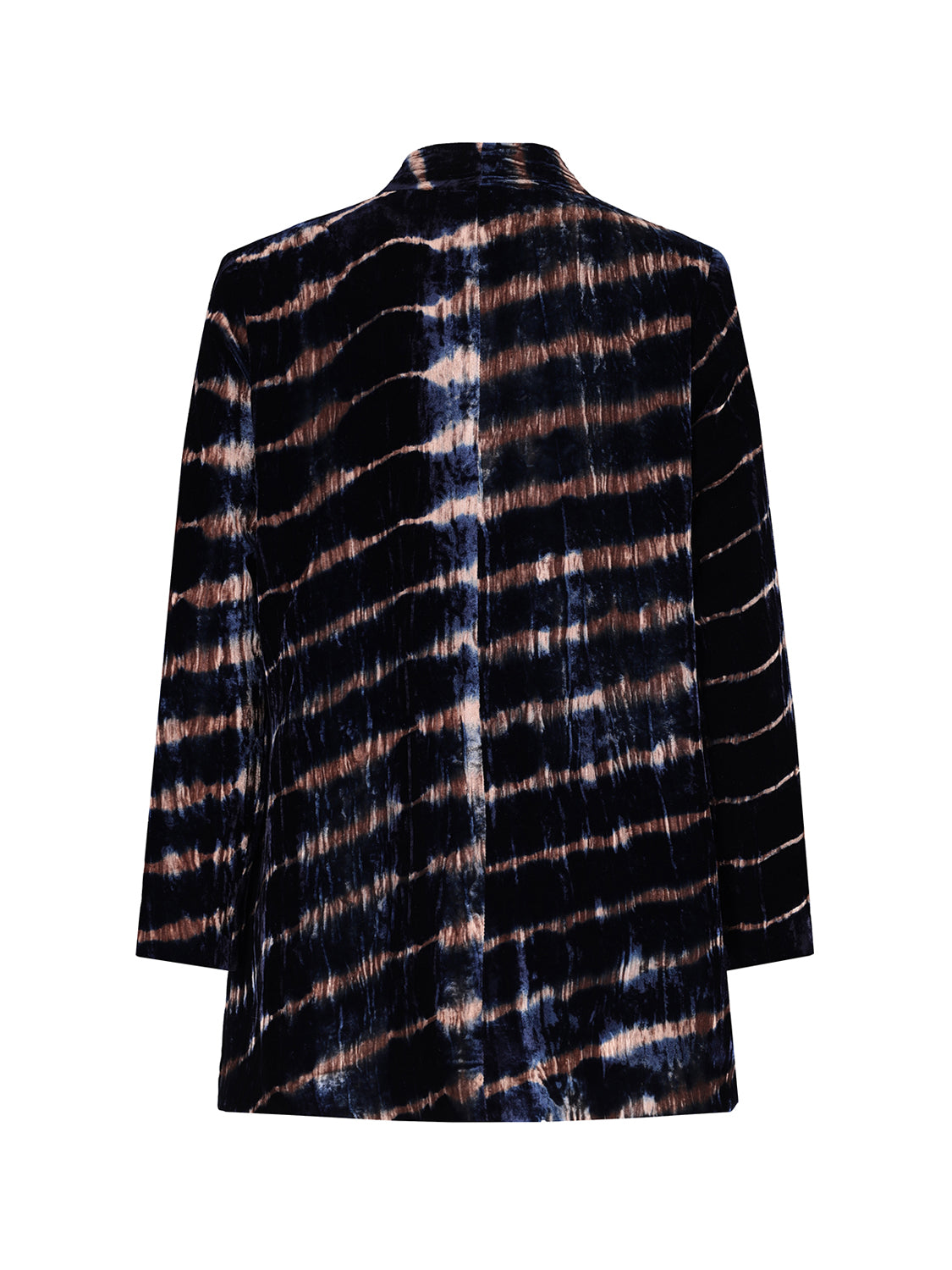 Edda Velvet Tiedye Jacket Croco Blue Taupe