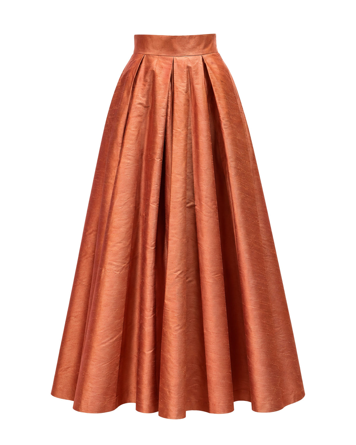 Florence Taffeta Skirt Rust