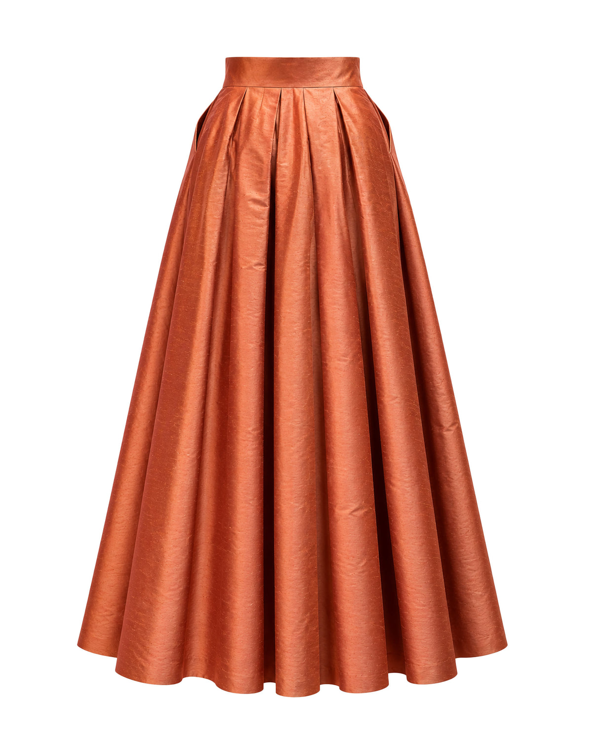 Florence Taffeta Skirt Rust