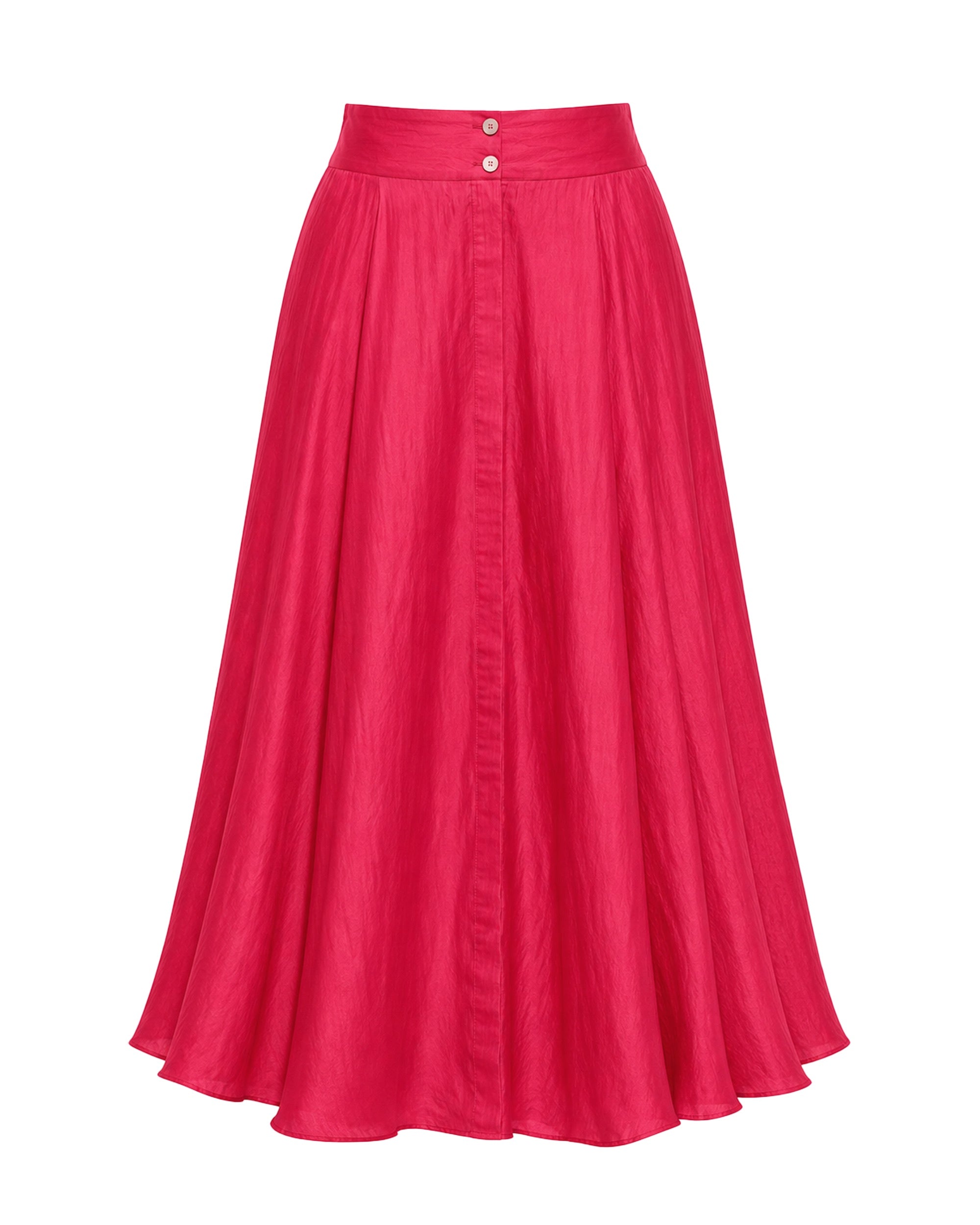 Marina Anouilh Irene Skirt Habotai Silk Cherry in cherry habotai silk skirt