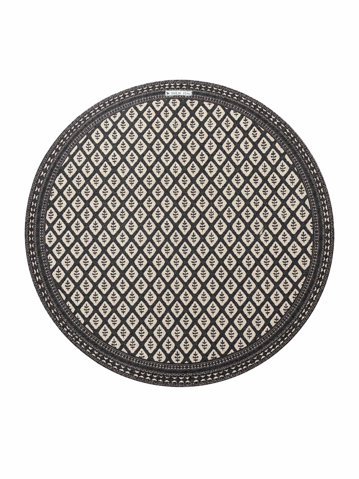Jaipur Black Round Placemat