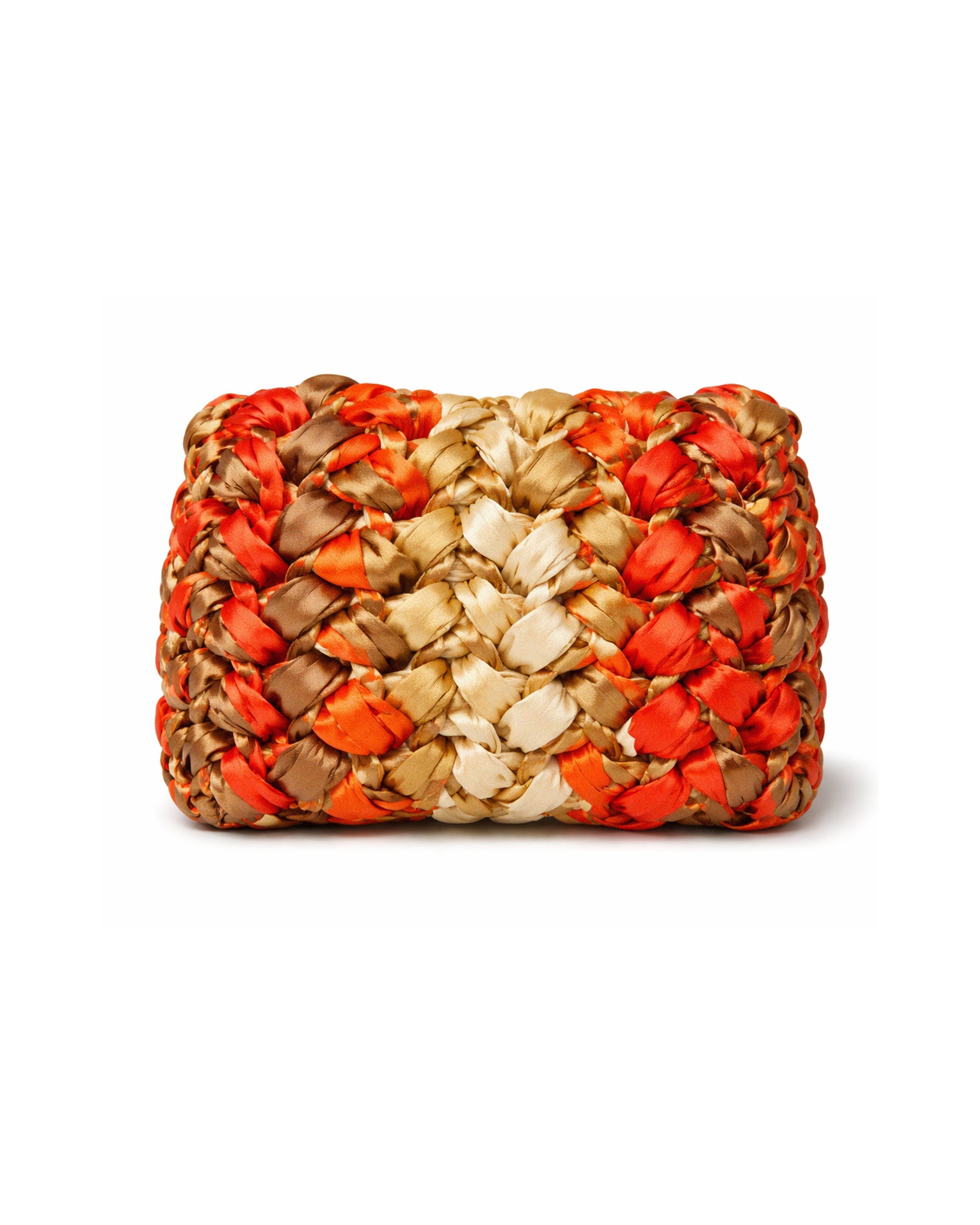 Babette Ribbon Knit Mini Bag - Orange