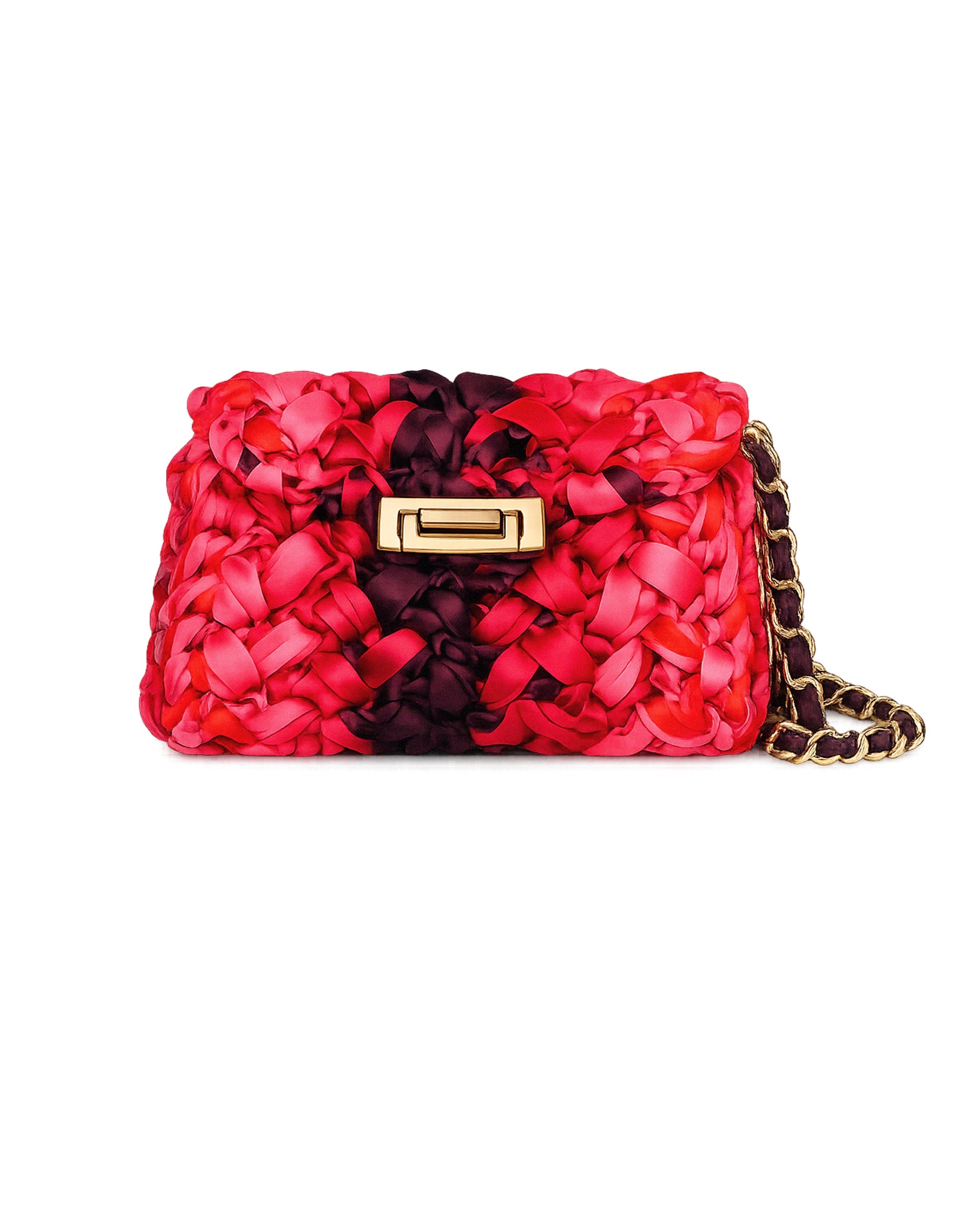 Marina Anouilh Babette Ribbon Knit Mini Bag - Pink in pink bag