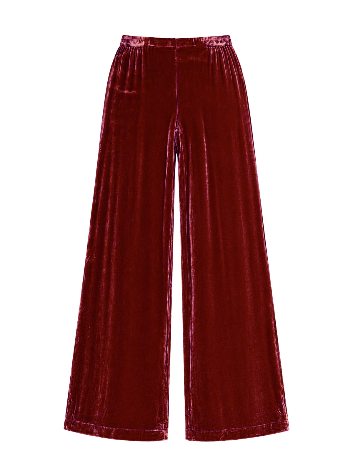 Luisa Velvet Pants Bordeaux