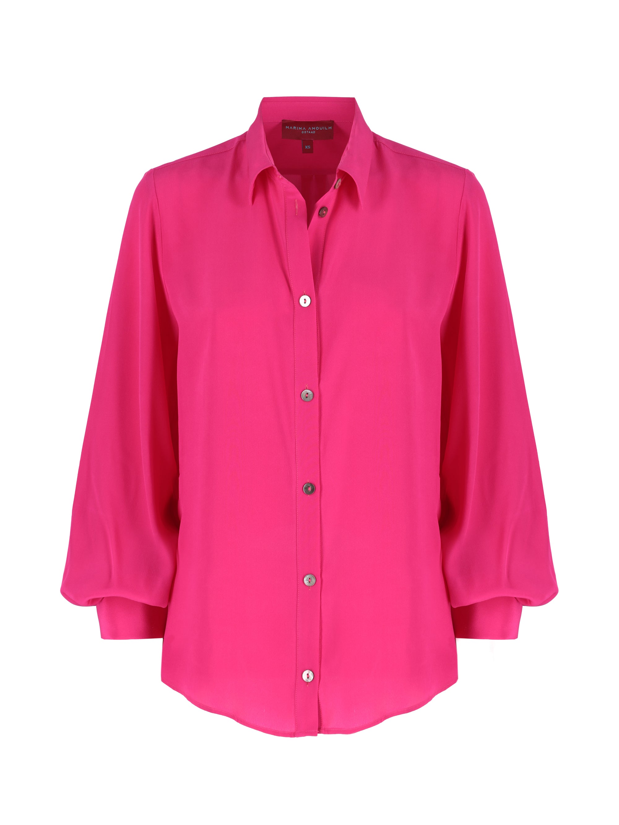 Margot Fuchsia Silk Shirt