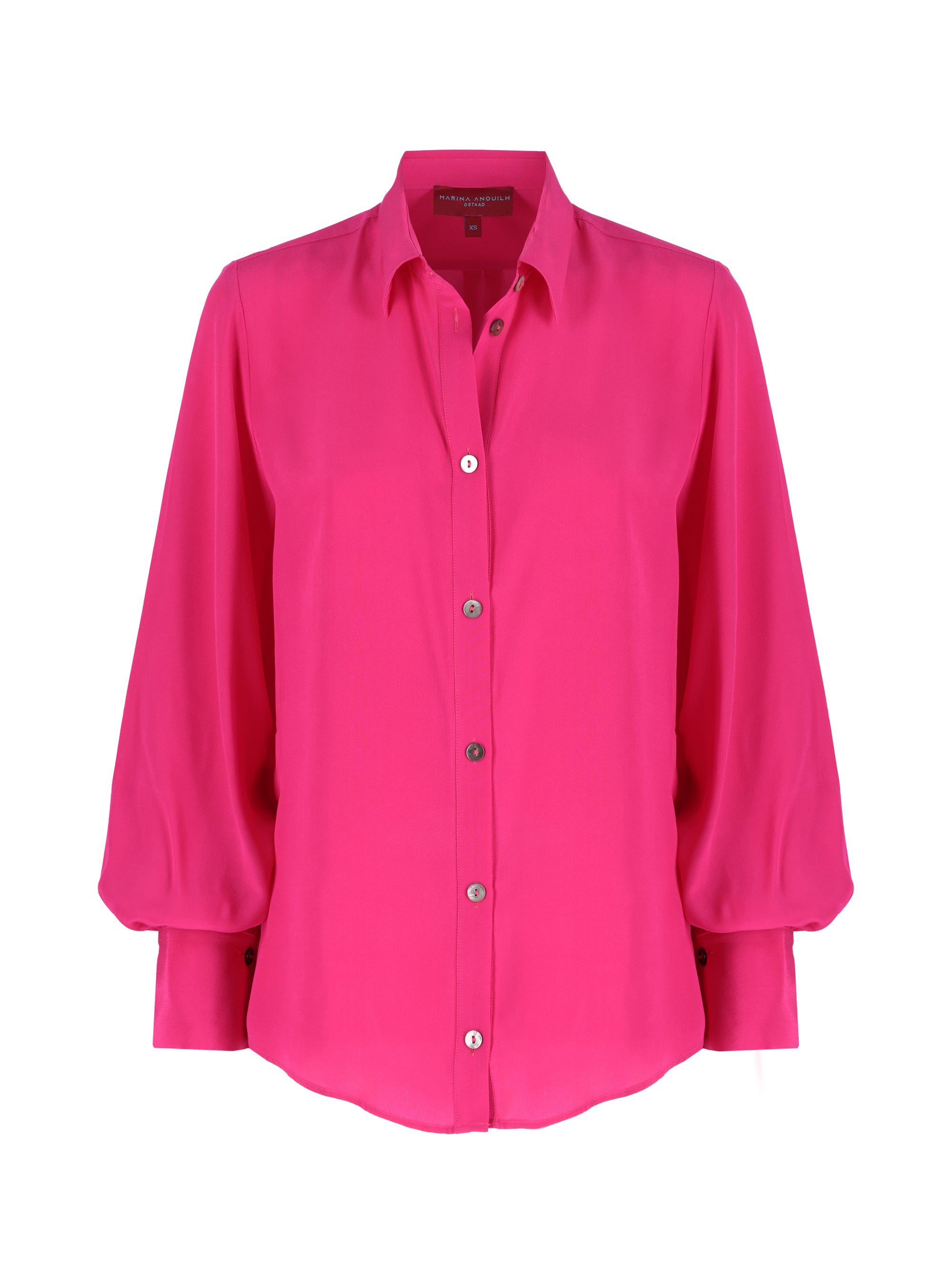 Margot Fuchsia Silk Shirt
