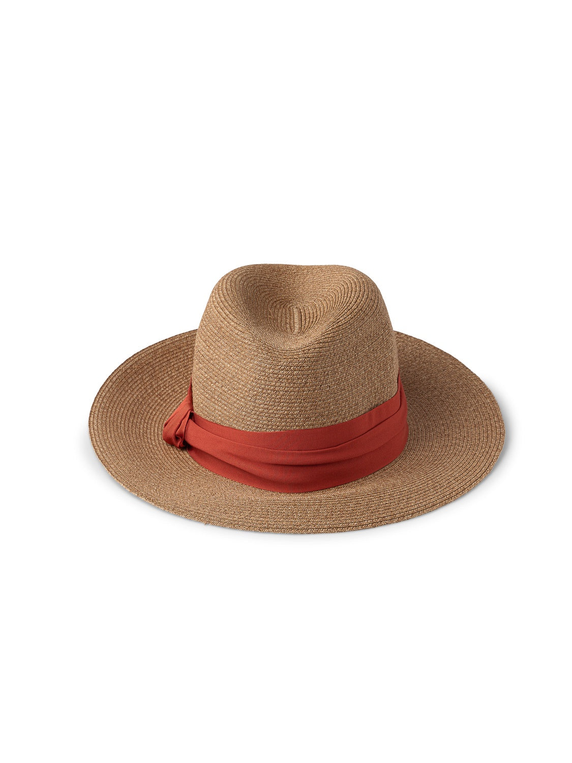 VENICE HAT NATURAL WITH RUST BAND