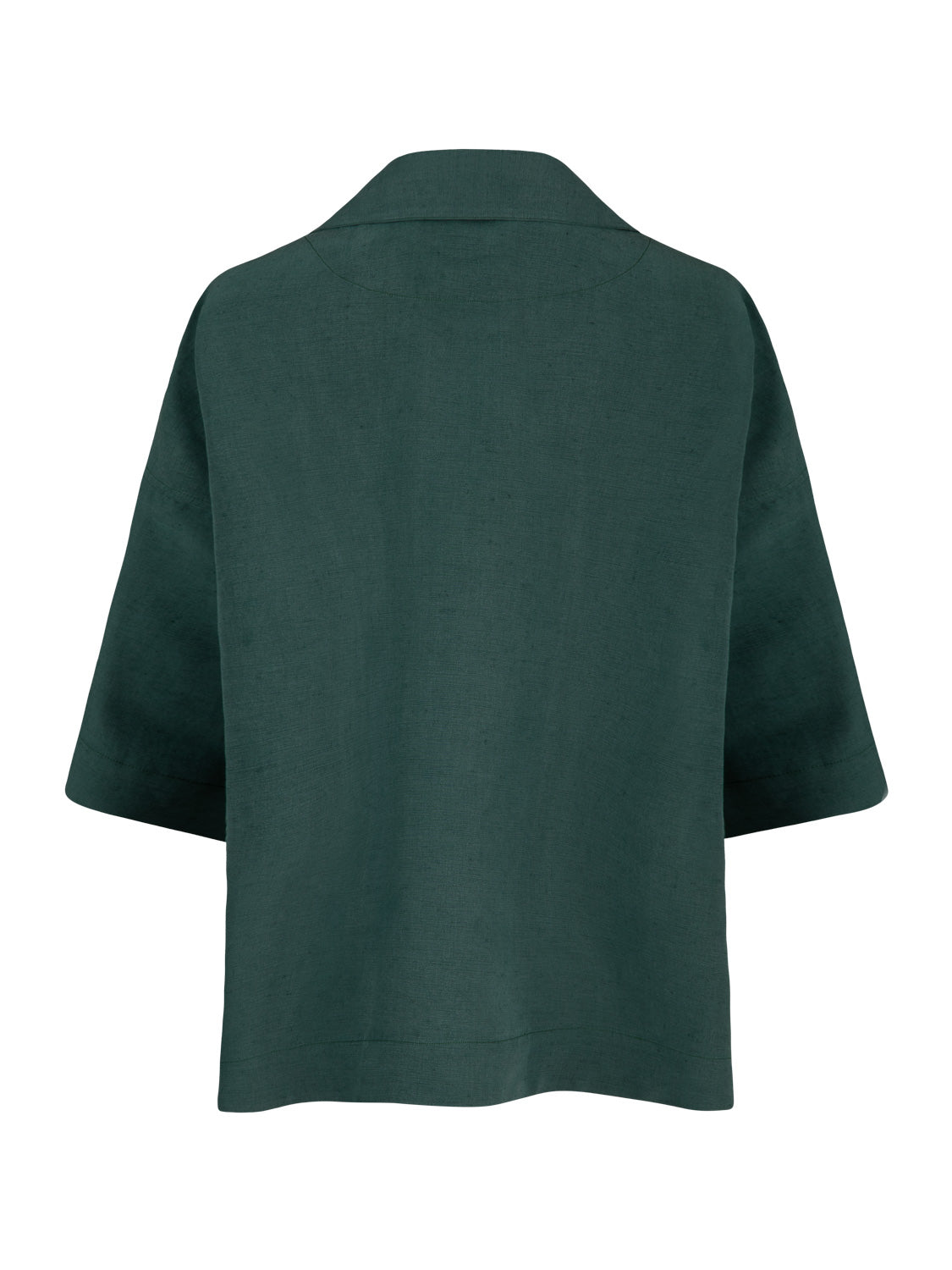 BARBARA LINEN SILK SHIRT GREEN
