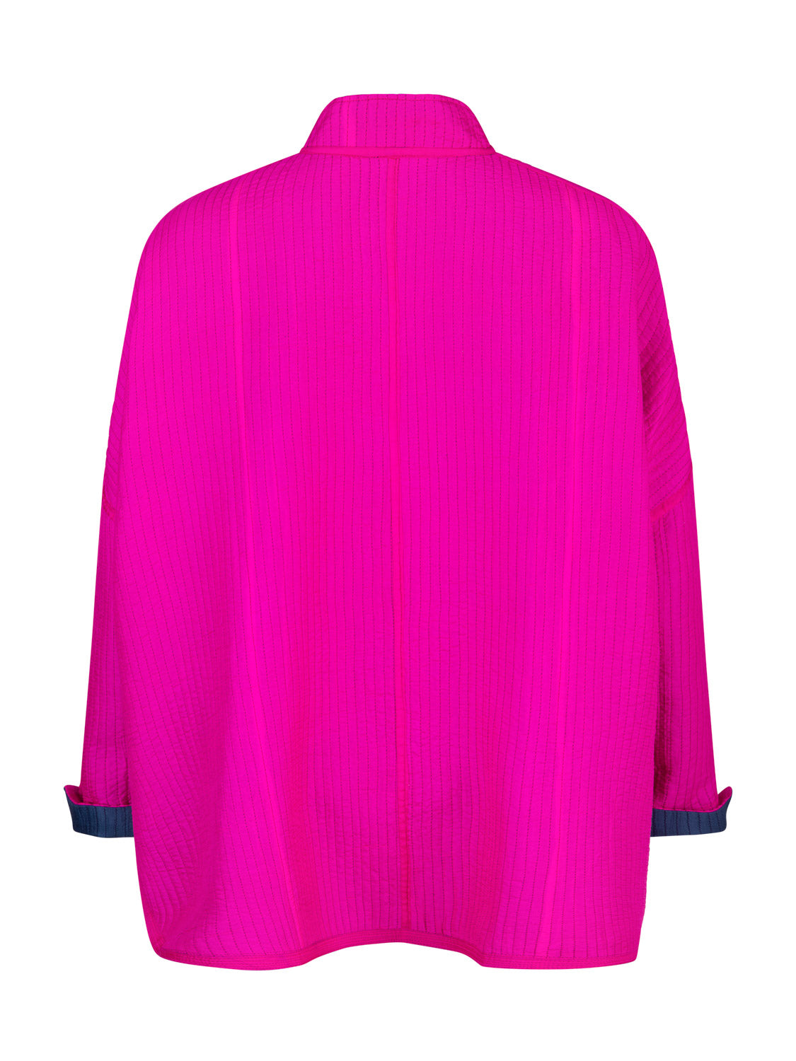 GABY PADDED REVERSIBLE JACKET NAVY BLUE FUSCHIA