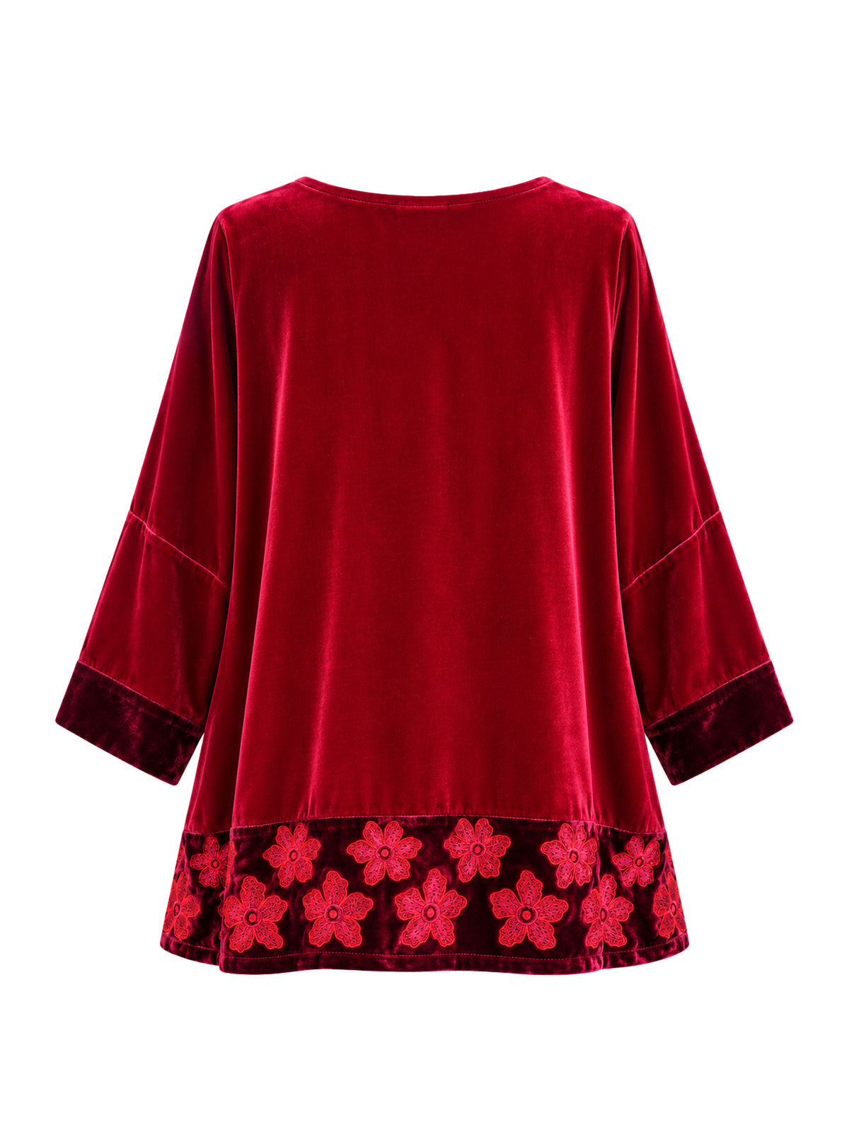 Oriana Orchid Velvet Shirt Fuxia Bordeaux