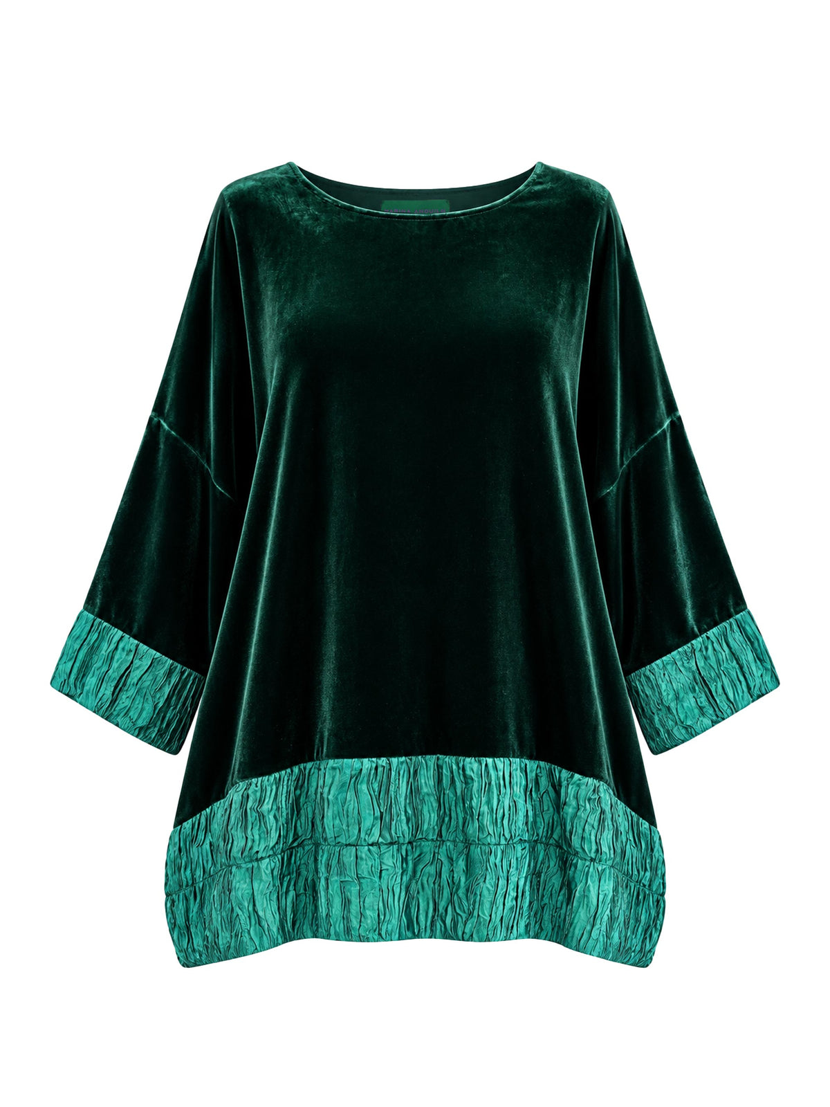 Paris Luu Velvet Silk Top Bottle Green