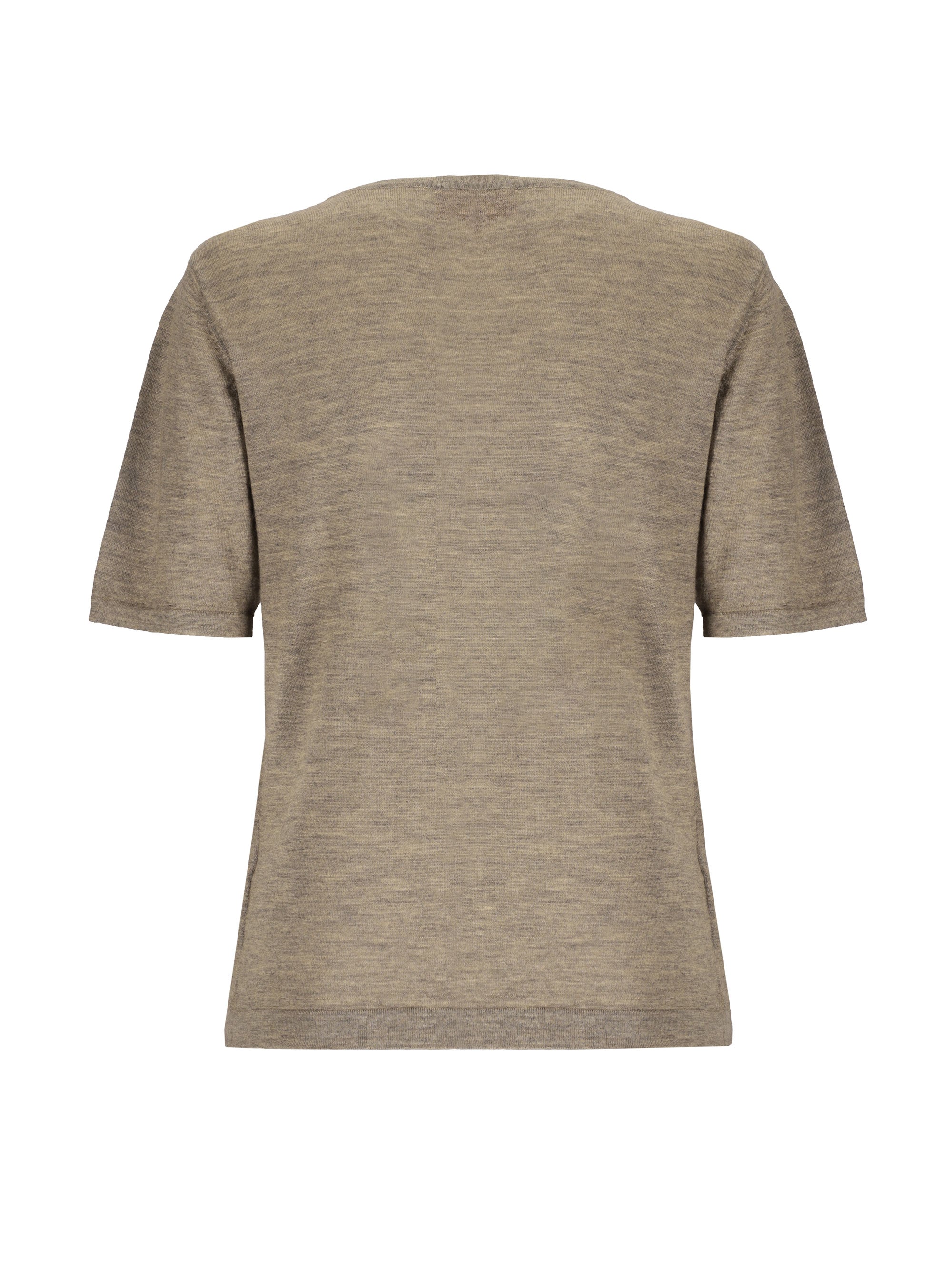 Indispensable Fine Cashmere Tshirt Round Neck 3/4 Sleeves Beige