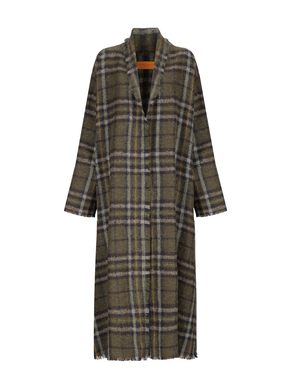 Stephanie Coat Tartan Olive Check