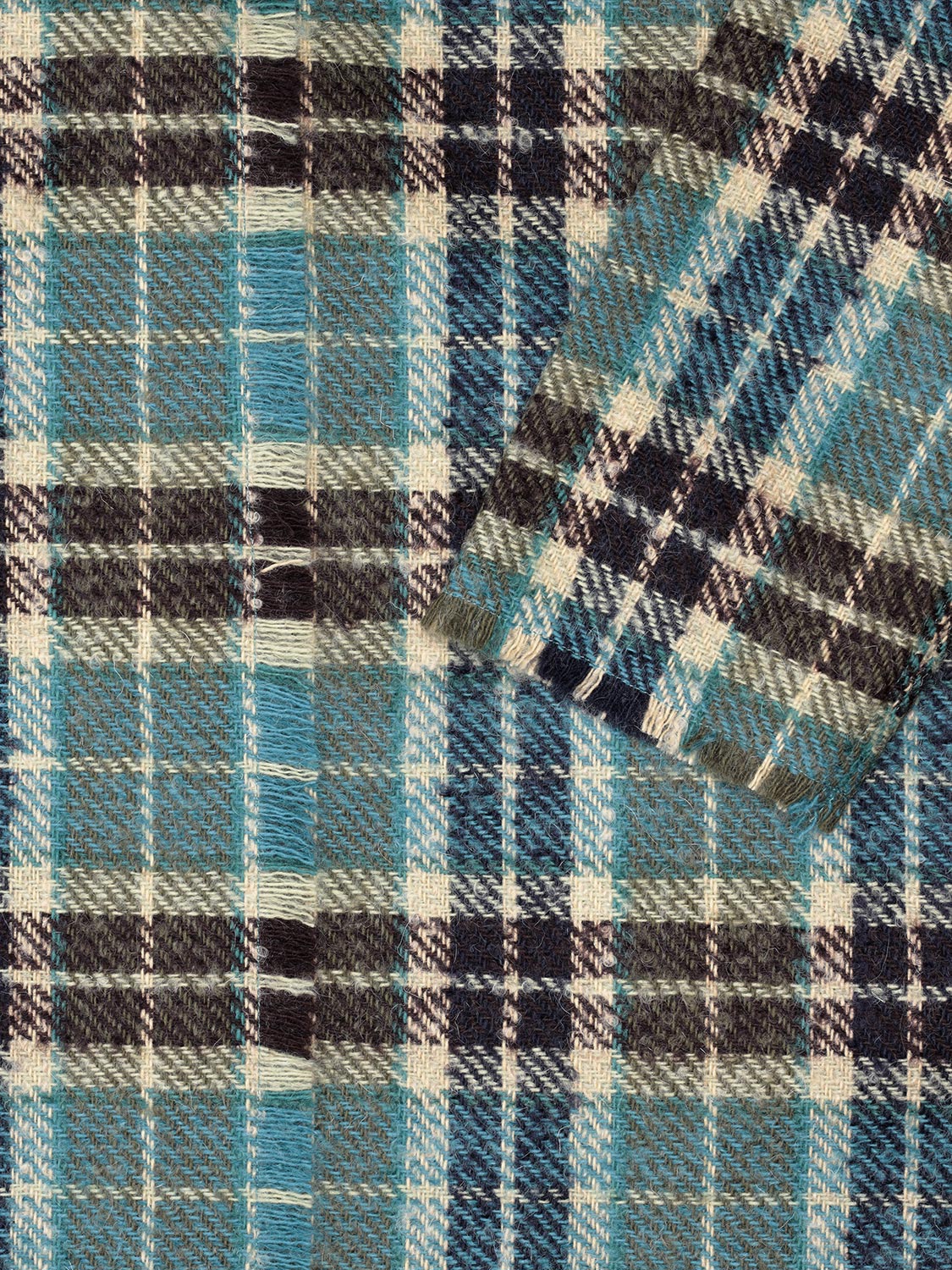 Stephanie Coat Tartan Teal Check