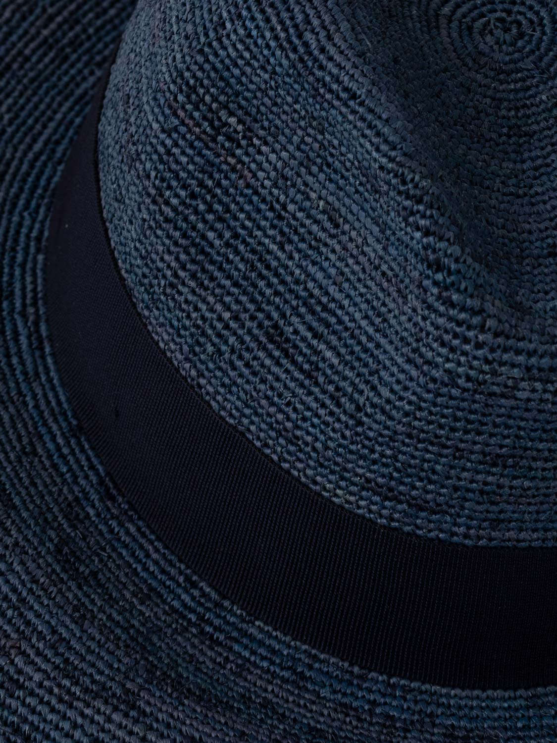 BALI HAT WITH BLUE RIBBON