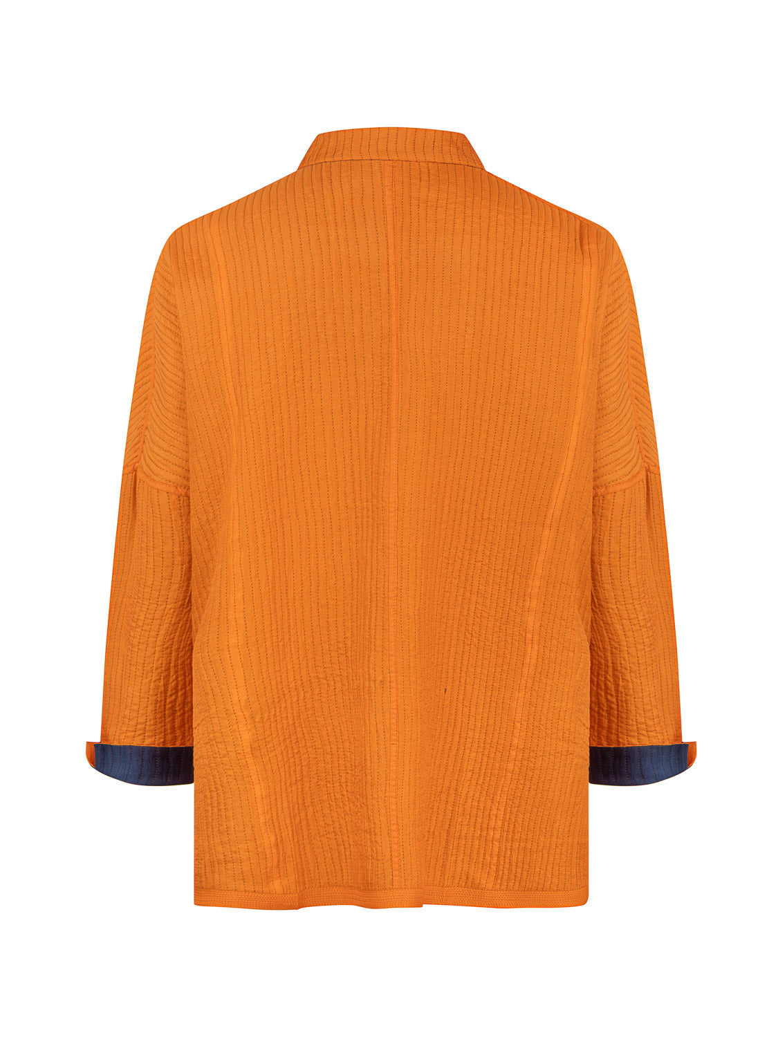 GABY PADDED REVERSIBLE JACKET SILK NIGHT BLUE/ORANGE