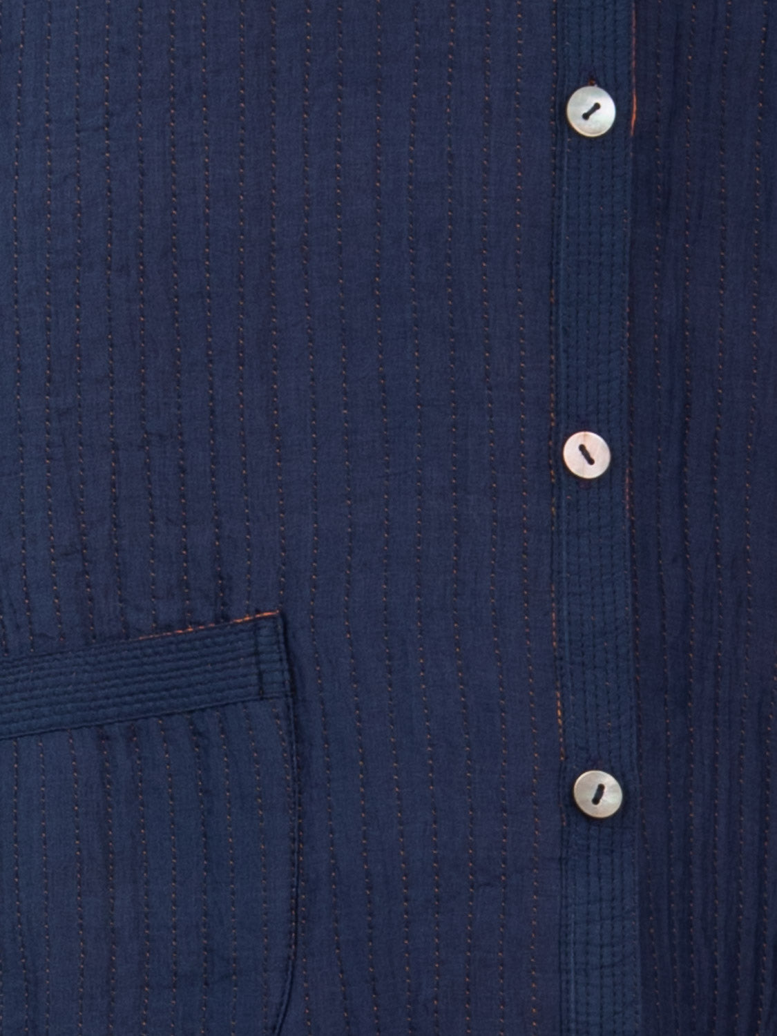 GABY PADDED REVERSIBLE JACKET SILK NIGHT BLUE/ORANGE