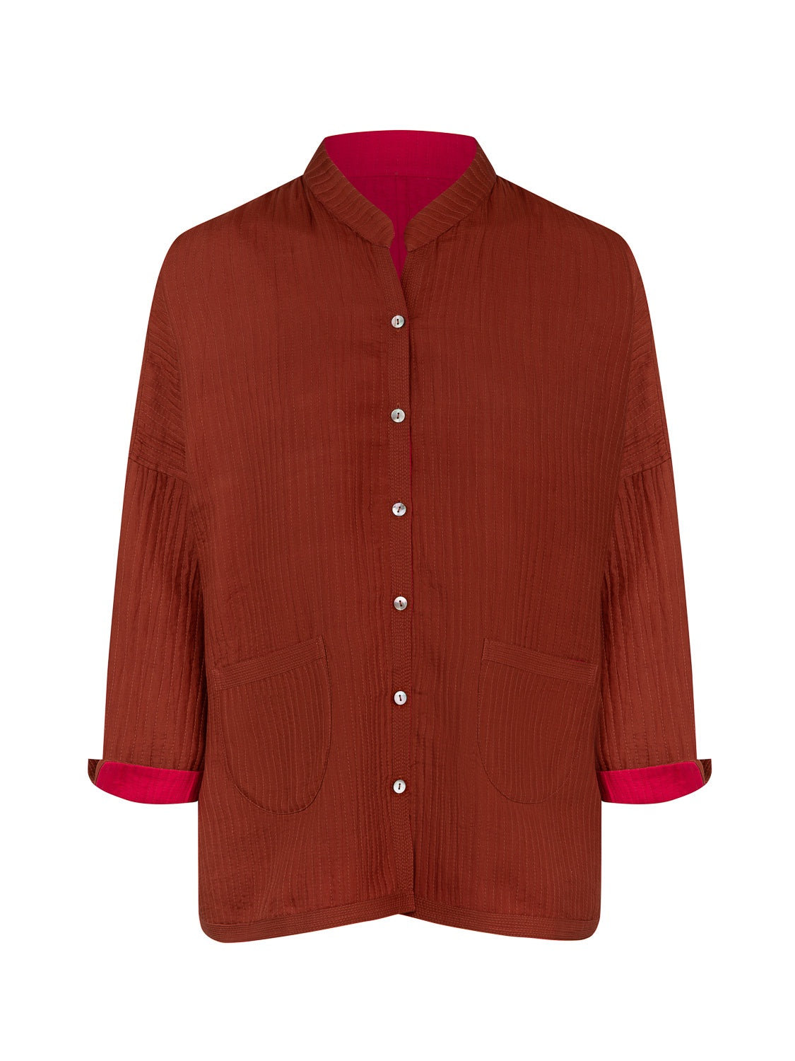 GABY PADDED REVERSIBLE JACKET RUST/FUSCHIA CHERRY