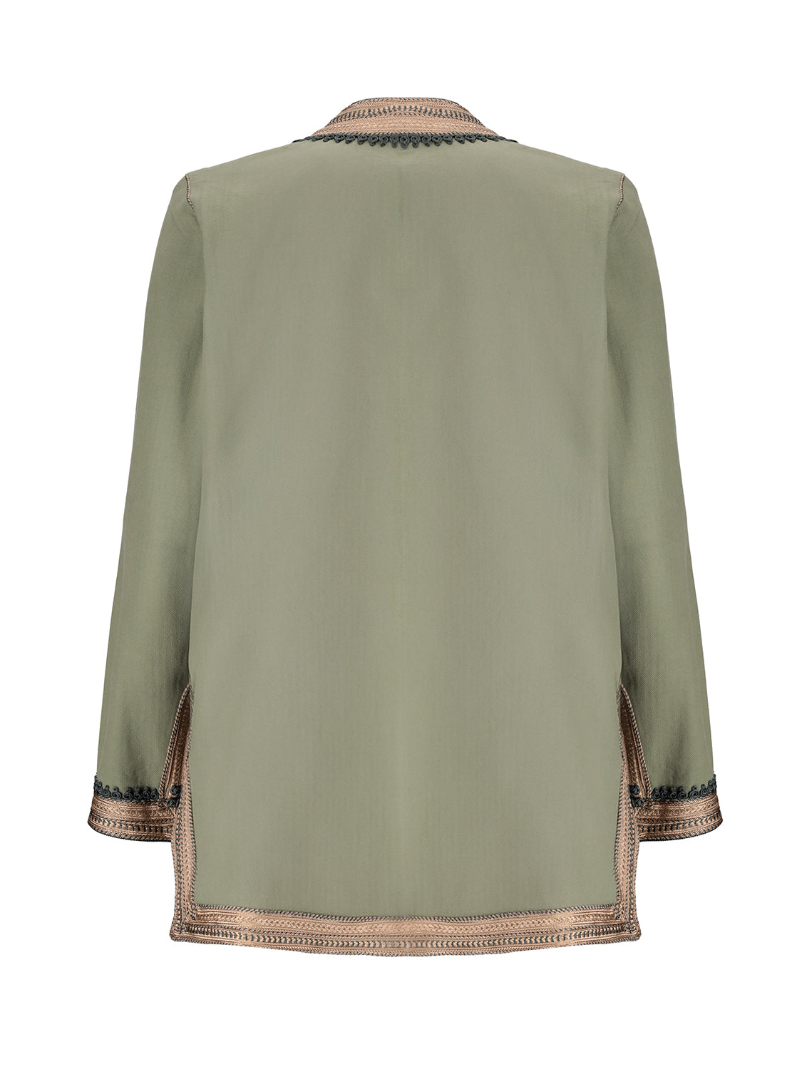 MARRAKESH HERRINGBONE COTTON JACKET SAGE GREEN/KAKI