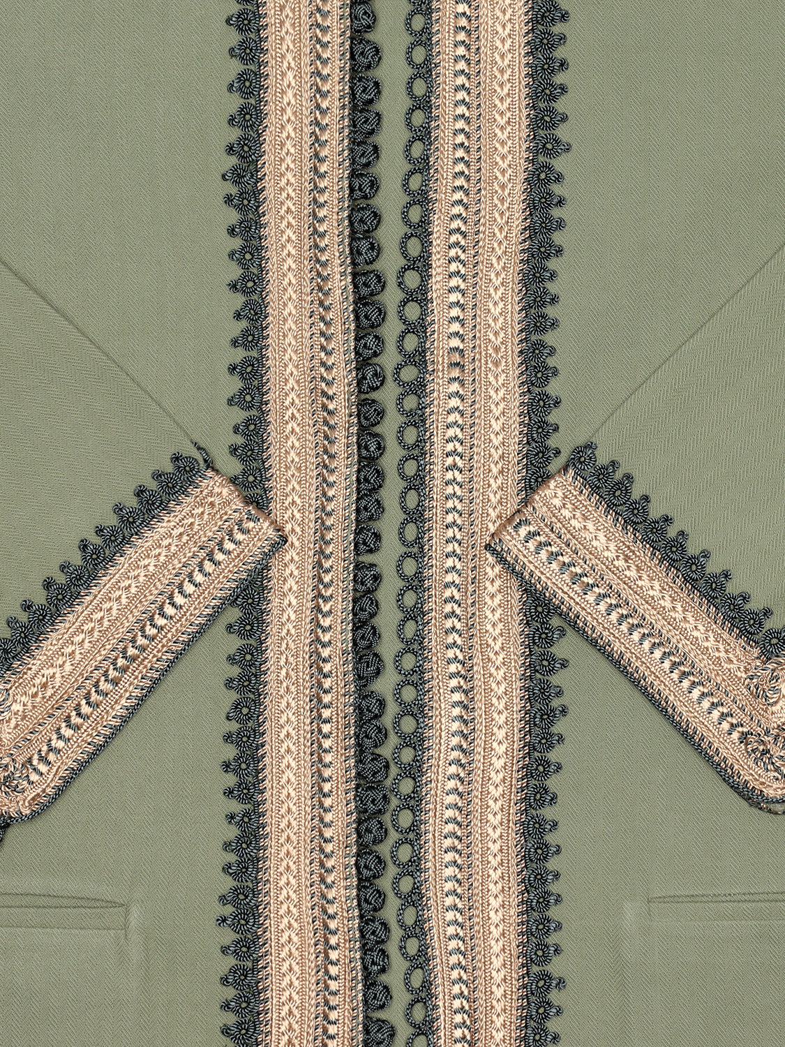 MARRAKESH HERRINGBONE COTTON JACKET SAGE GREEN/KAKI