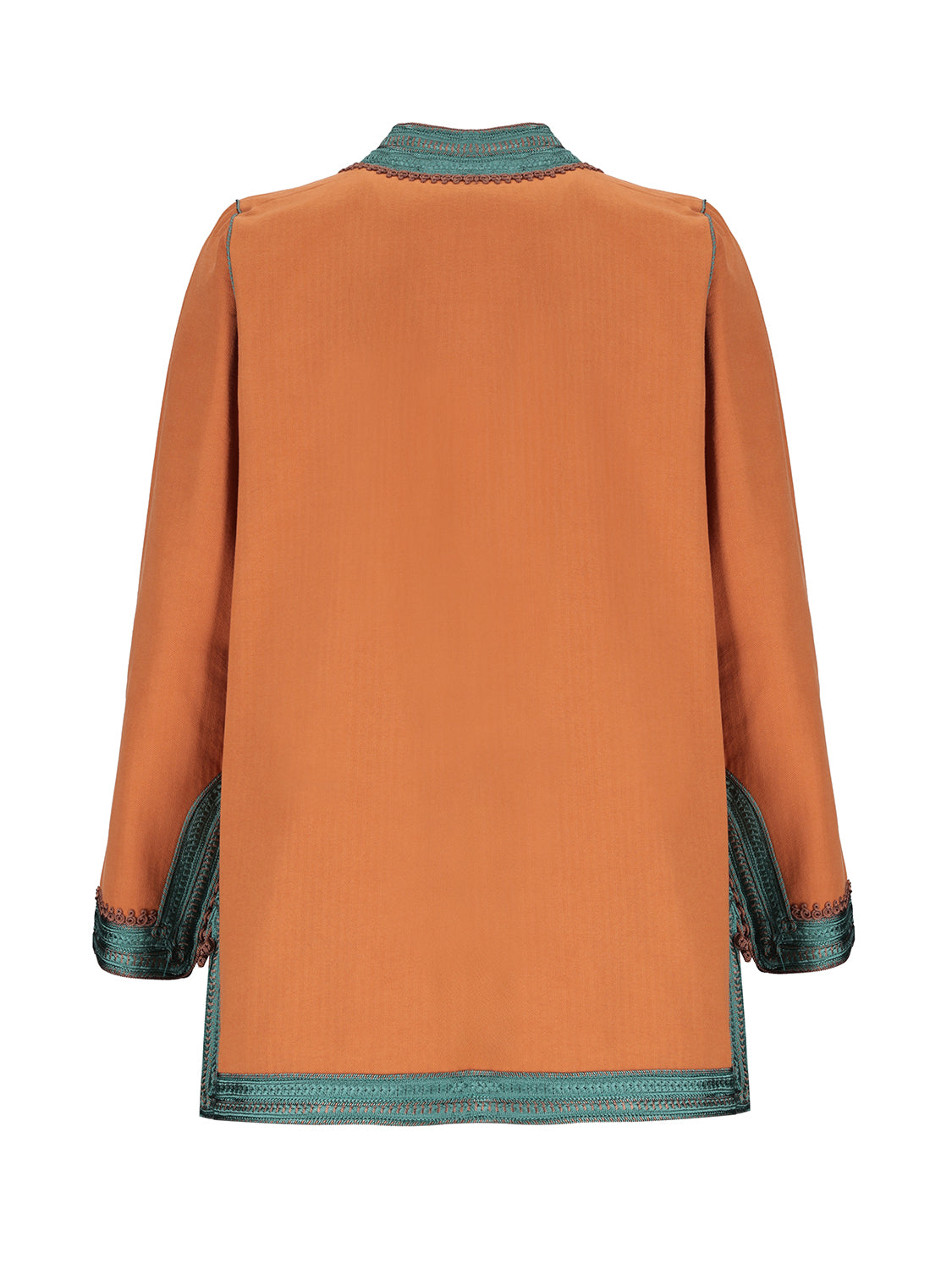 MARRAKESH HERRINGBONE COTTON JACKET TERRACOTTA/TURQUOISE