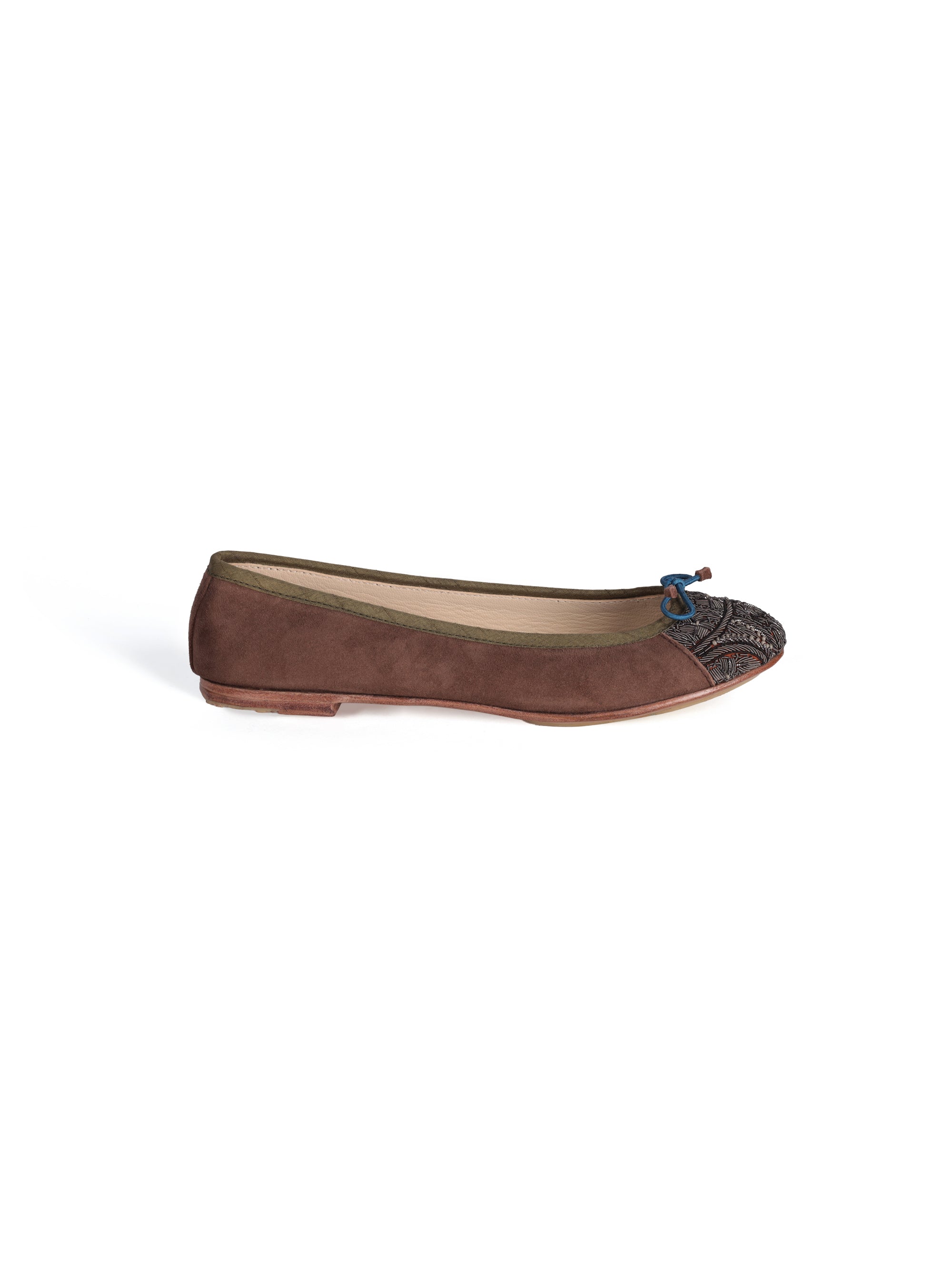 Bizi Ballet Suede Toffee Grey