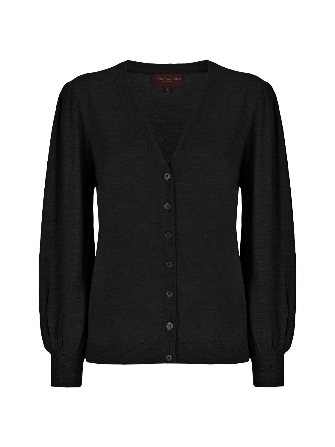 Indispensable V-Neck Cardigan Ballon Fine Cashmere Black
