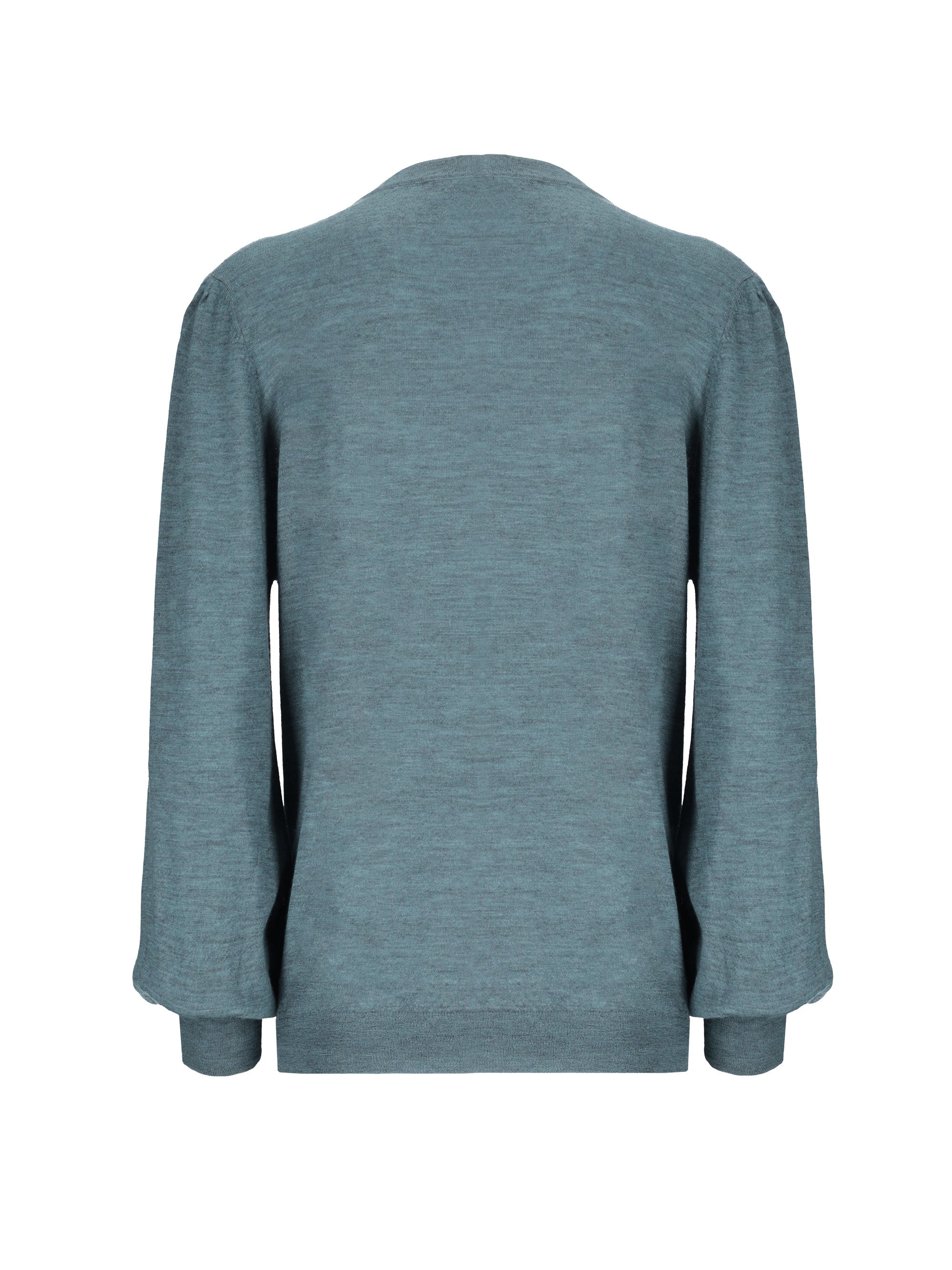Indispensable V-Neck Cardigan Balloon Fine Cashmere Denim Blue