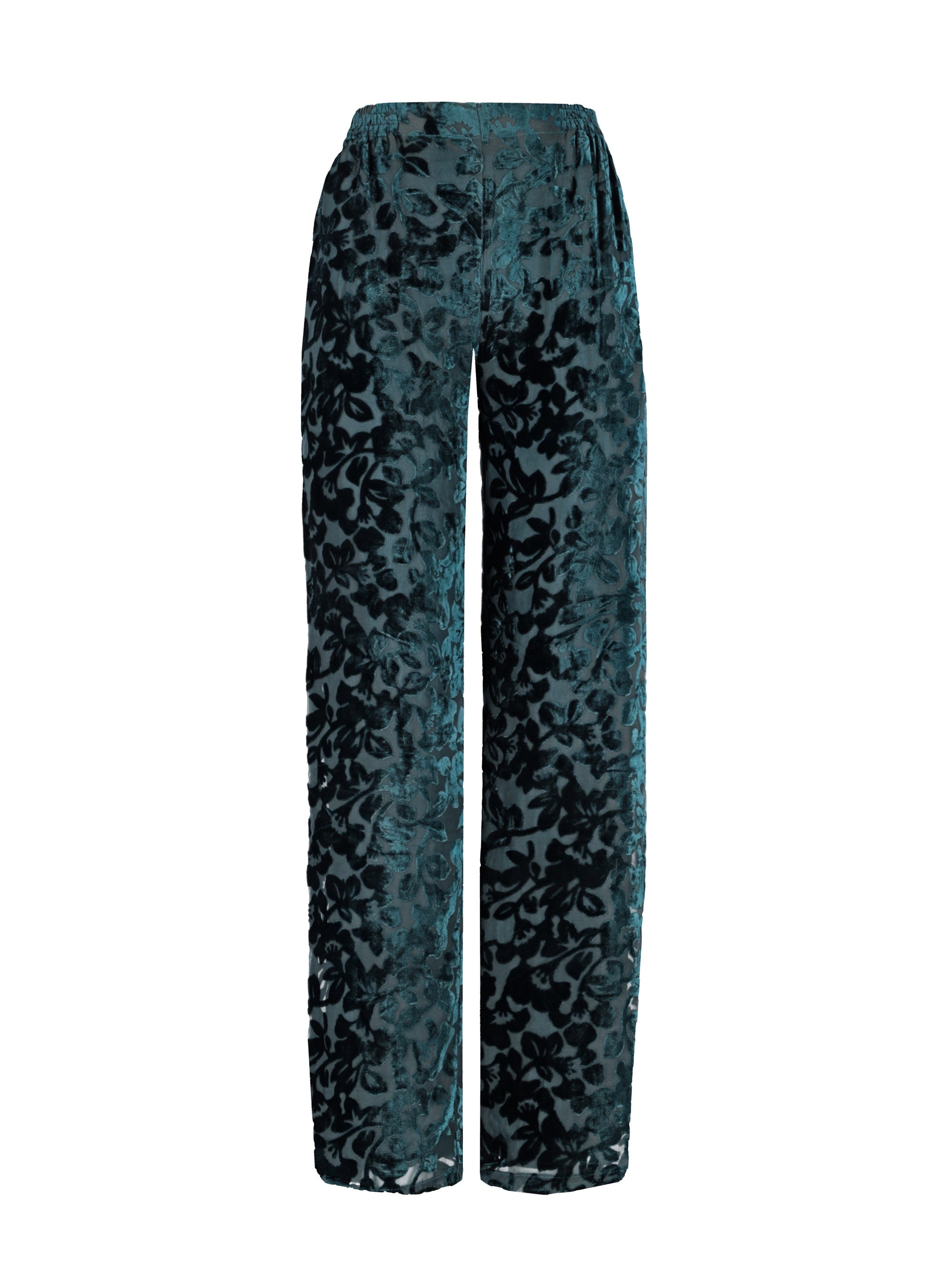 Carla Pants Velvet Devore Emerald