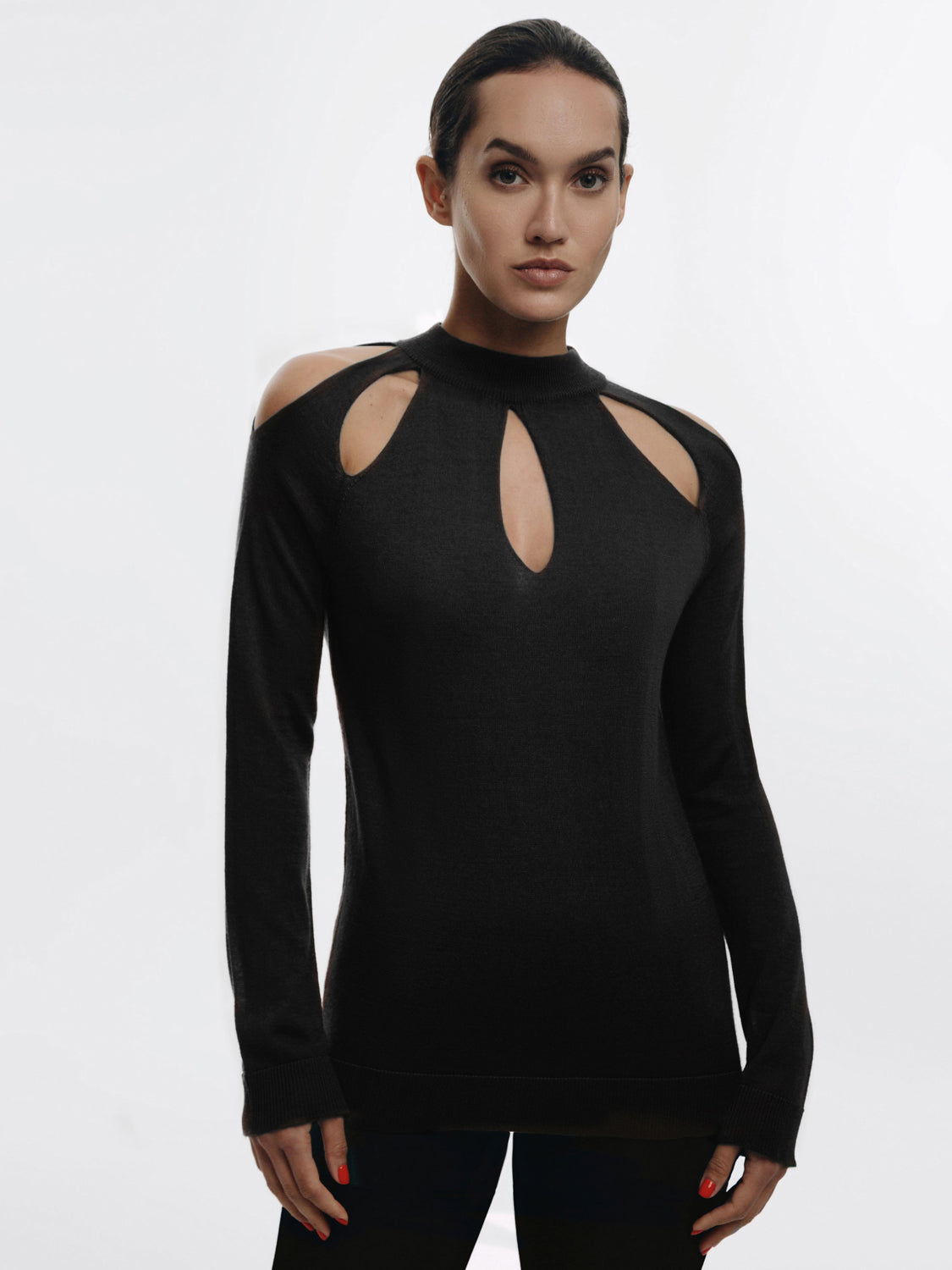 Florae Jaipur Cut Out Sweater Black
