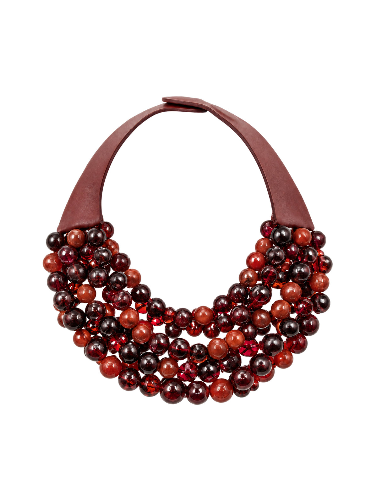 Bubble Necklace Burgundy