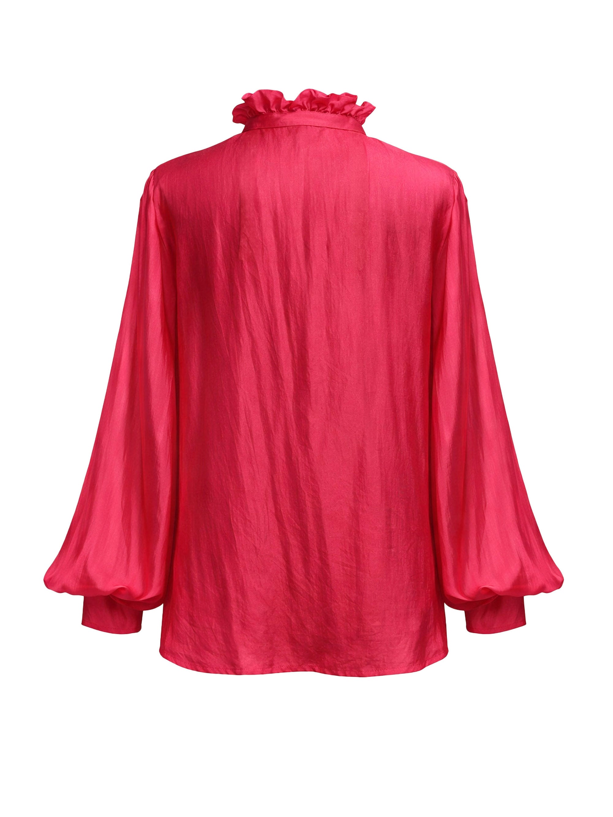 Holly Habotai Silk Shirt Cherry