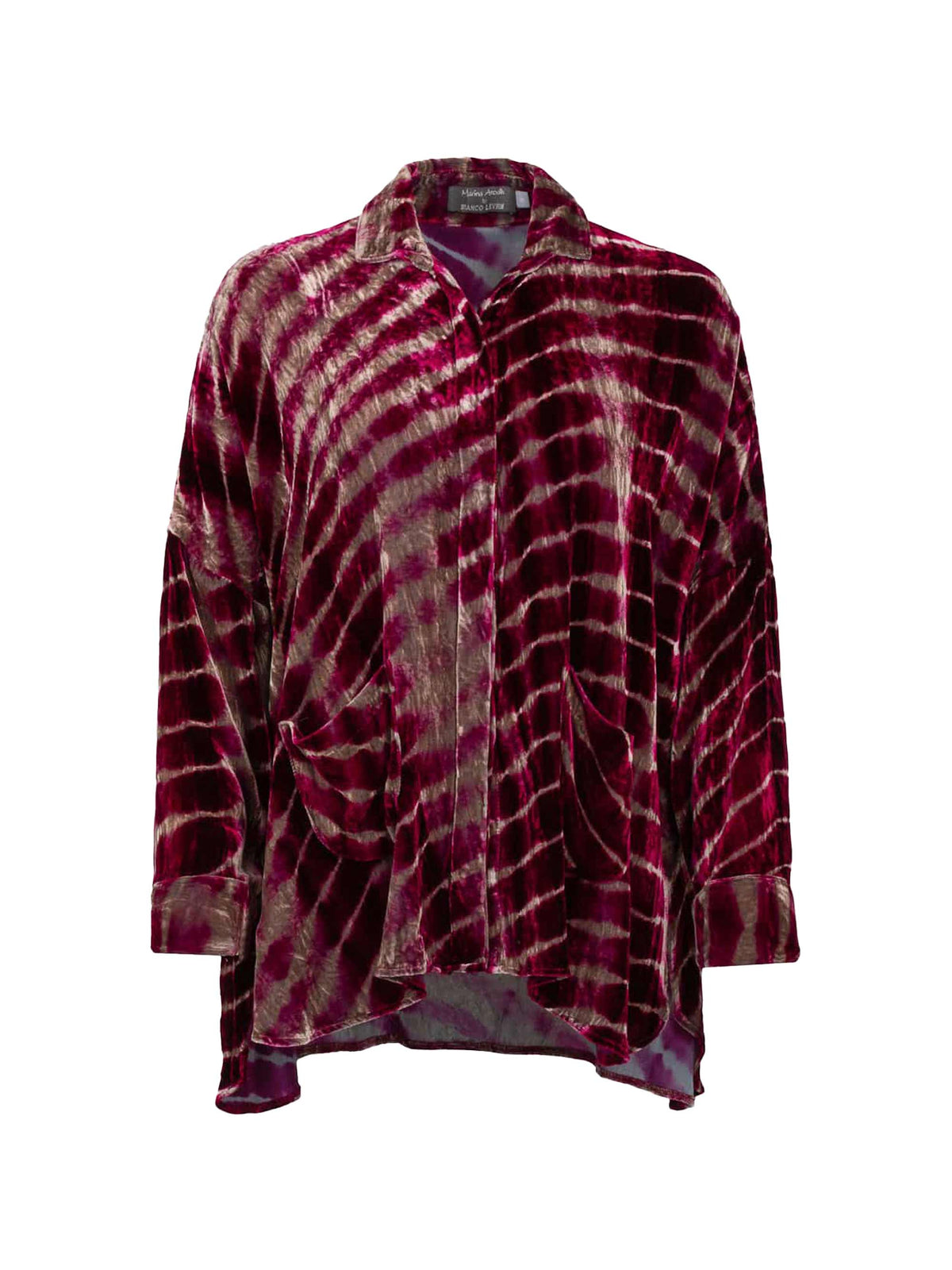 Gaby Velvet Shirt Tie Dye Pink Taupe