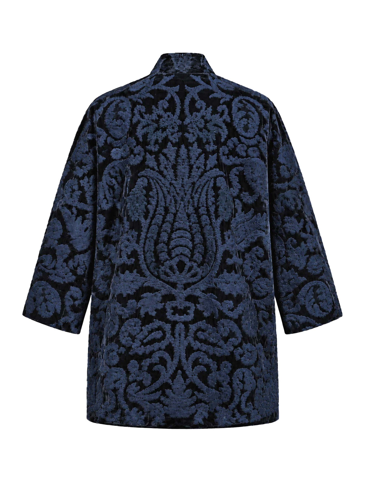 Gaia New Suzani Velvet Jacket Black and Blue