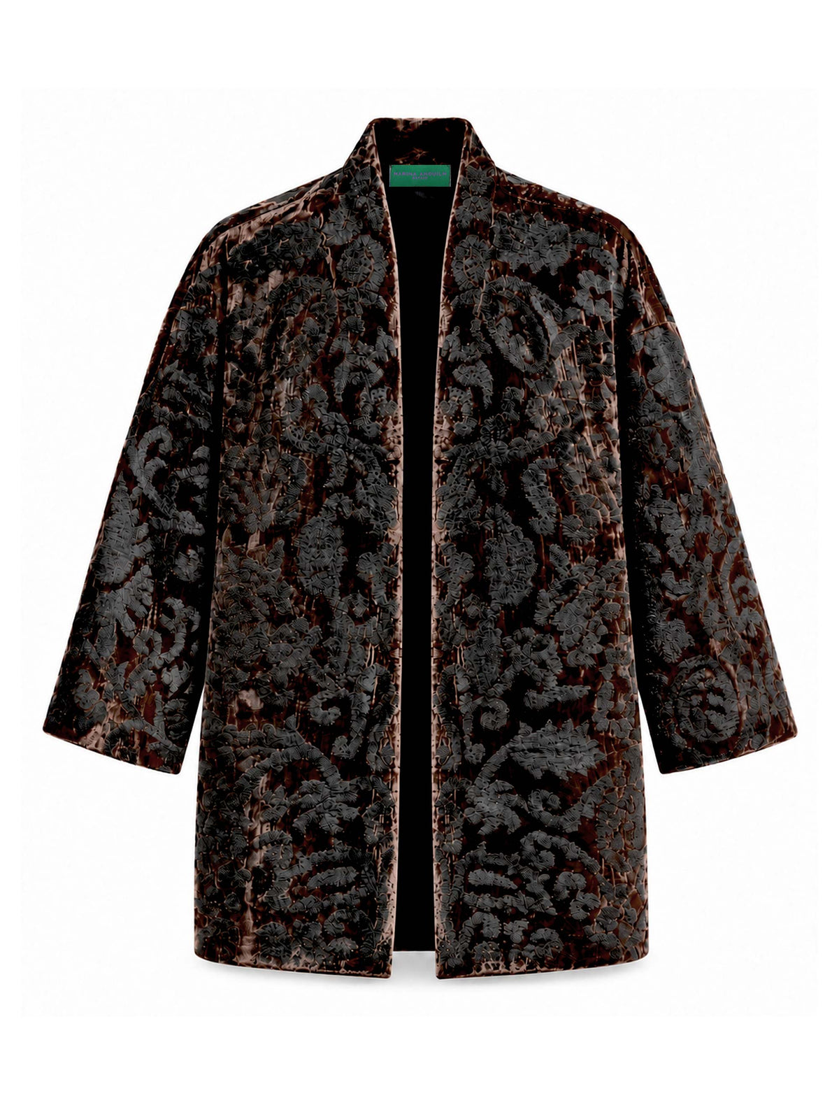 Gaia New Suzani Velvet Jacket Brown and Black