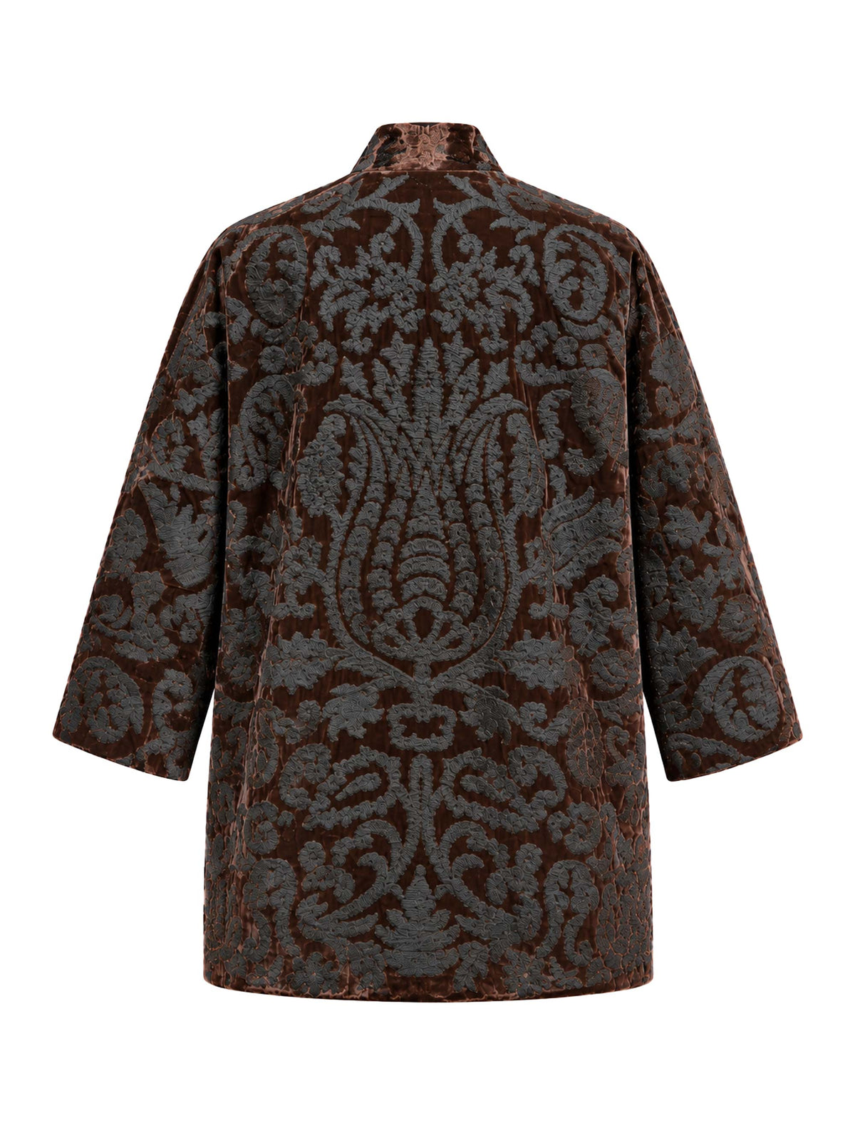 Gaia New Suzani Velvet Jacket Brown and Black