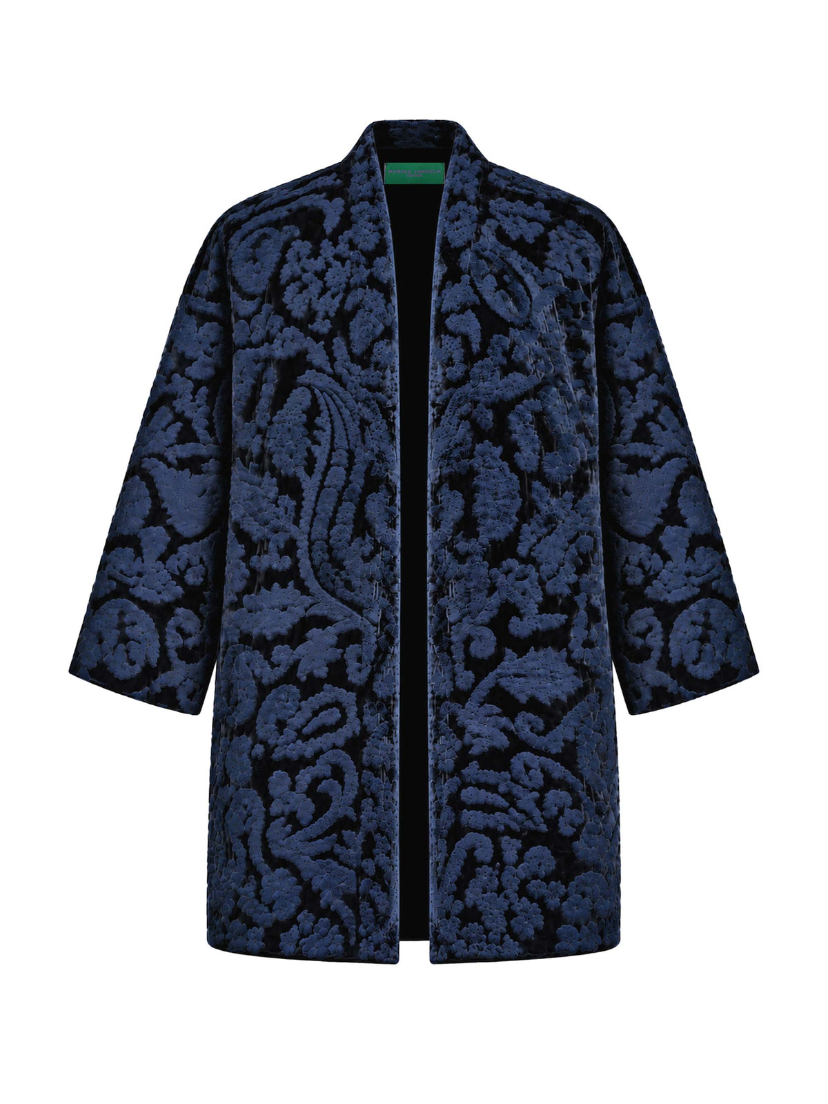 Gaia New Suzani Velvet Jacket Black and Blue