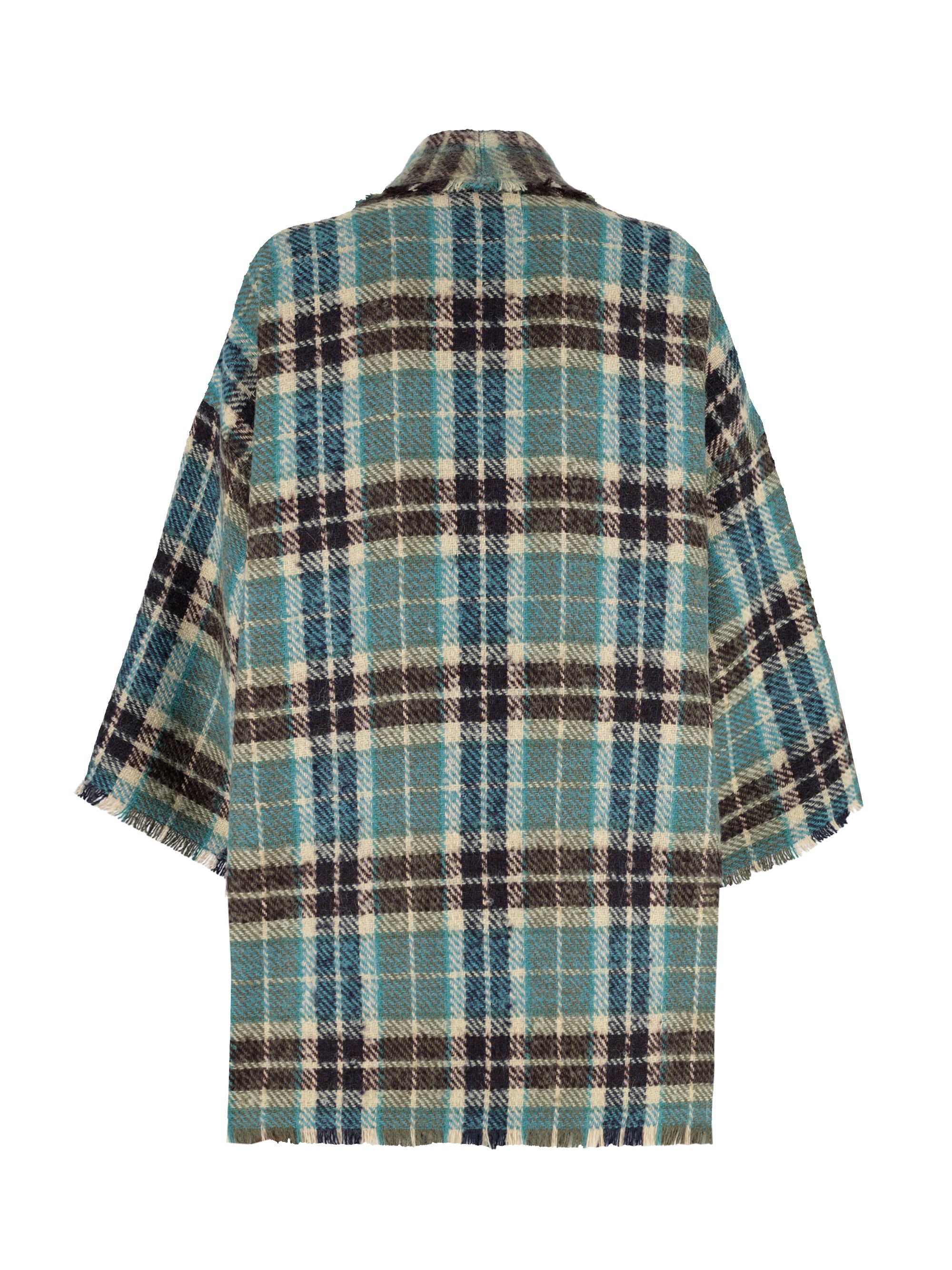 Gaia Jacket Teal Tartan Check
