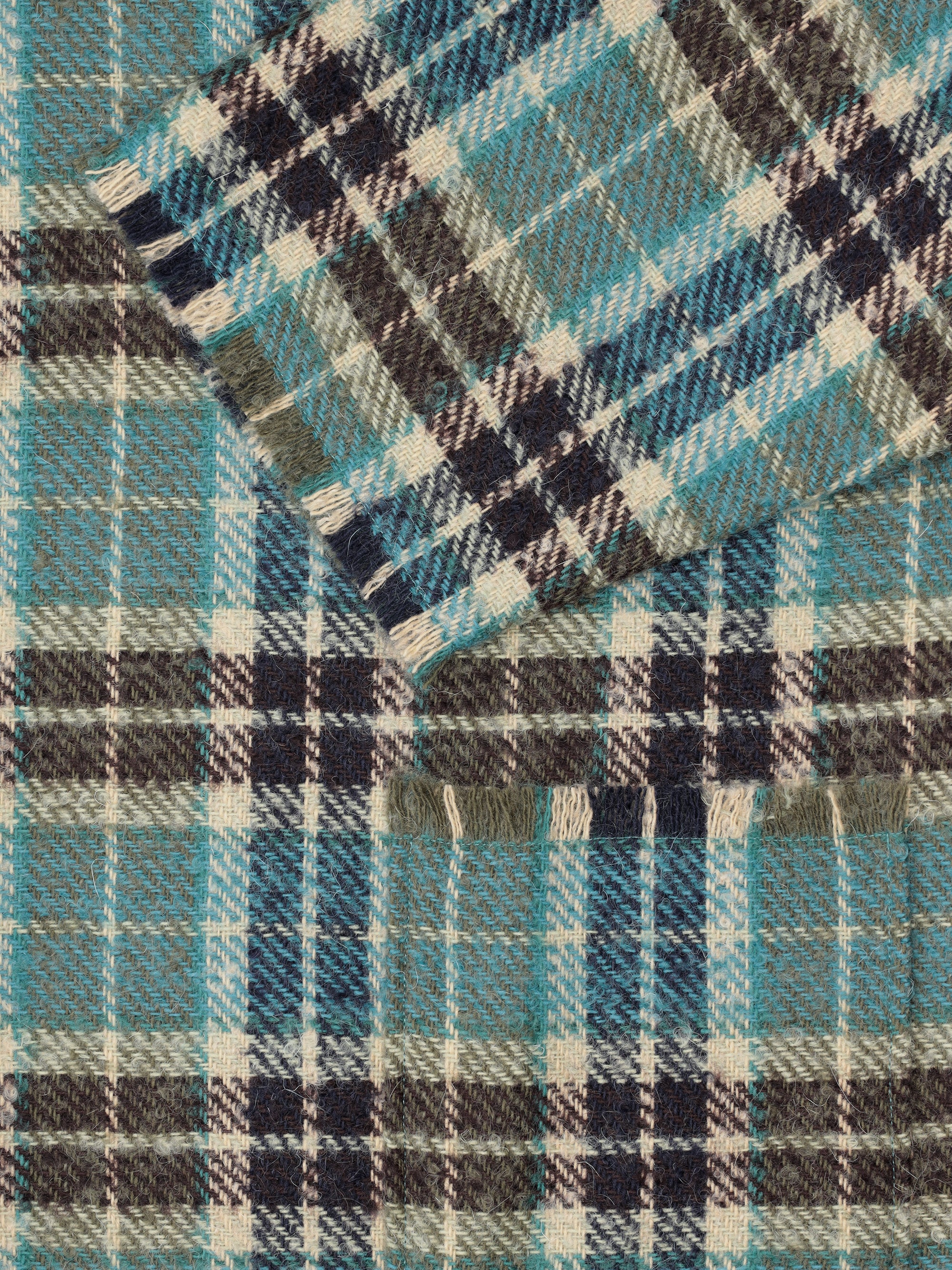 Gaia Jacket Teal Tartan Check