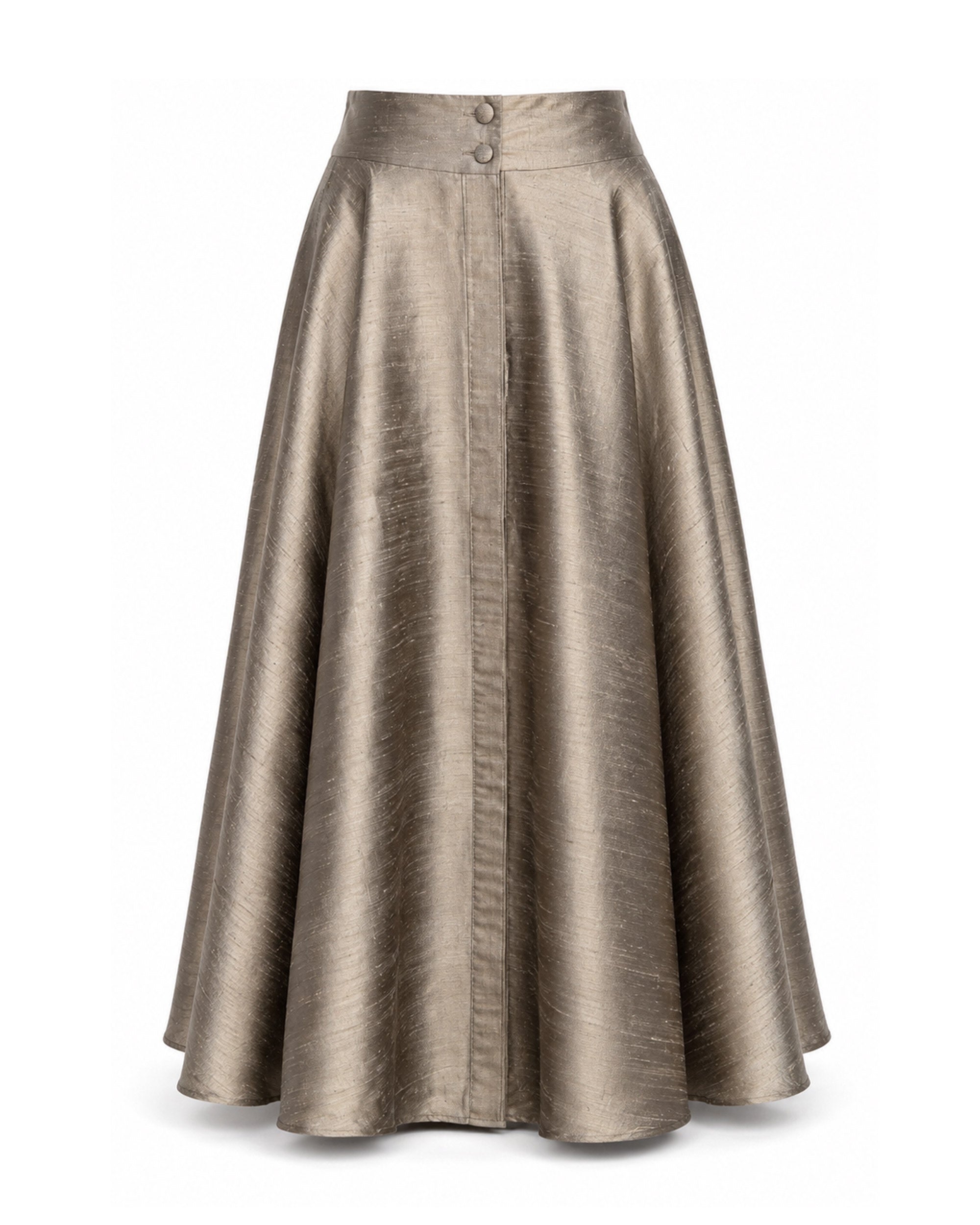 Marina Anouilh Irene Shantung Moon Skirt shantung silk skirt