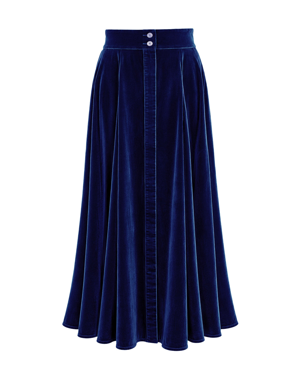 Irene Velvet Skirt Navy Blue