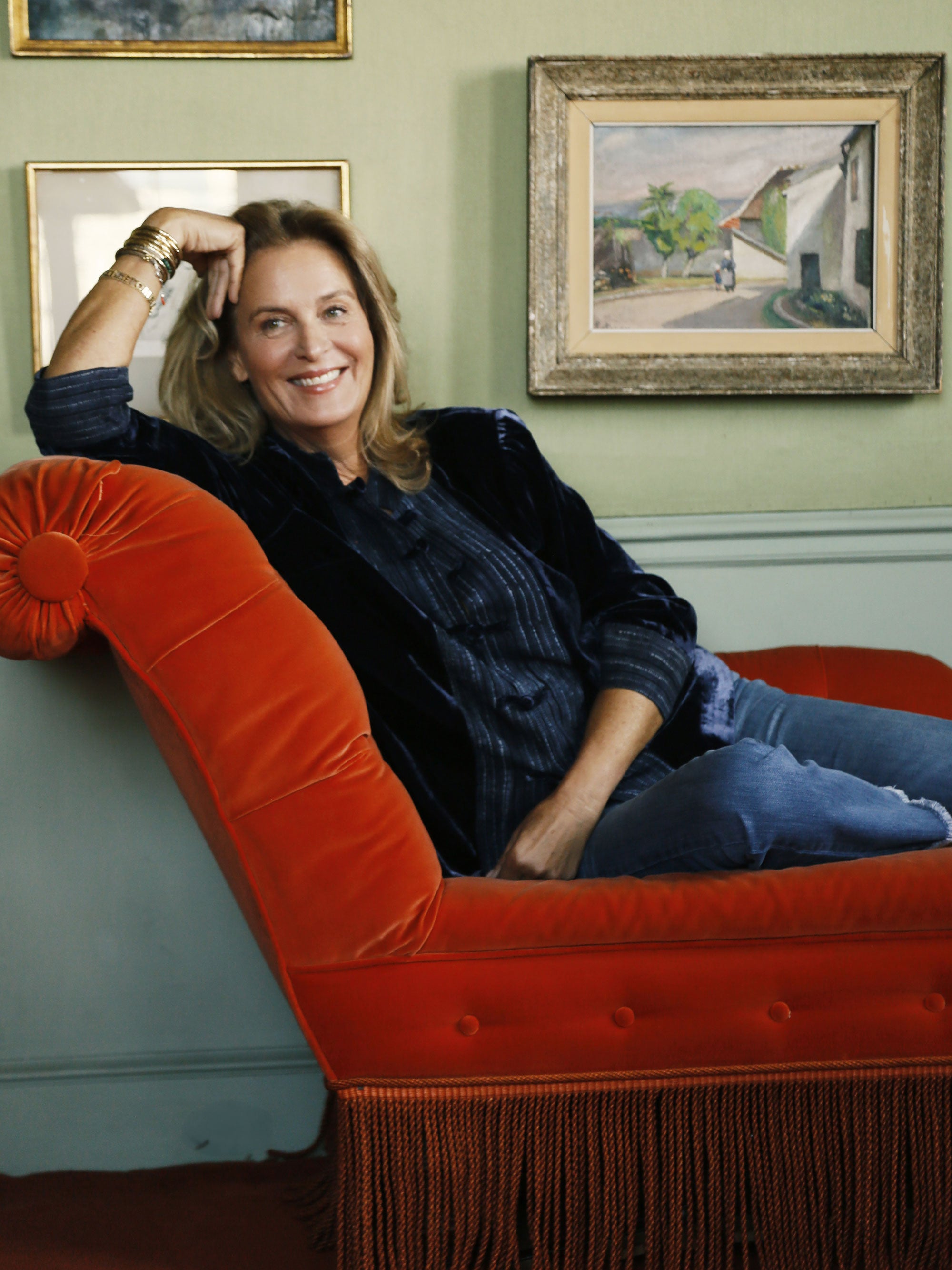 Kimono Velvet Night Blue Beeswax Cotton Trim