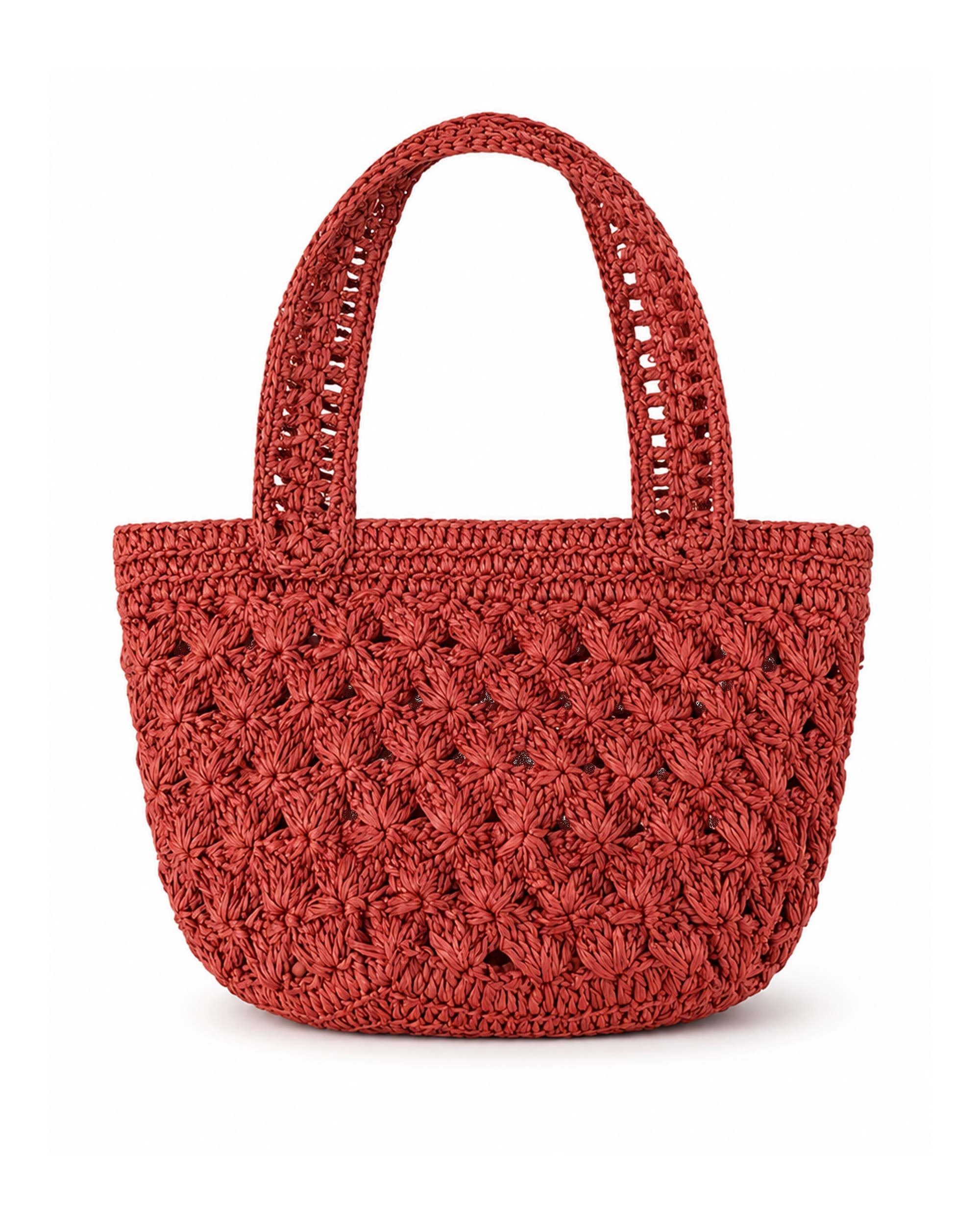 Marina Anouilh Mini Raffia Bag Red - Laly in red raffia bag