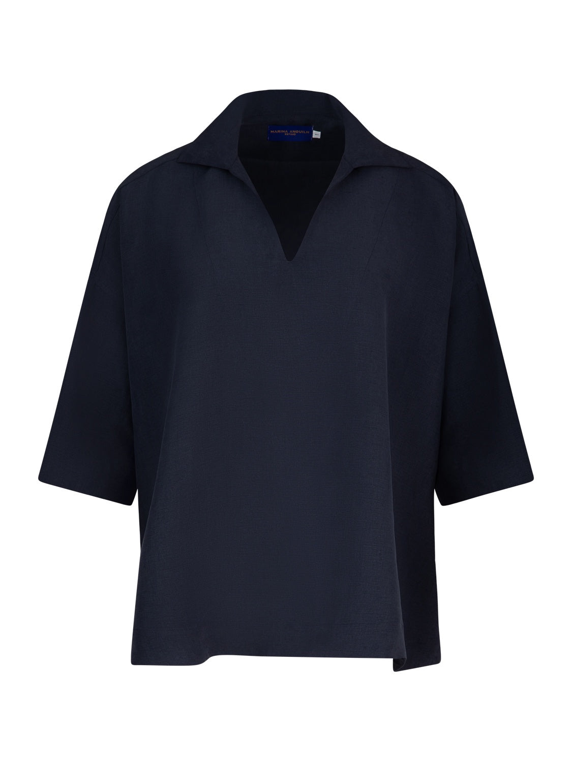BARBARA LINEN SILK SHIRT BLUE