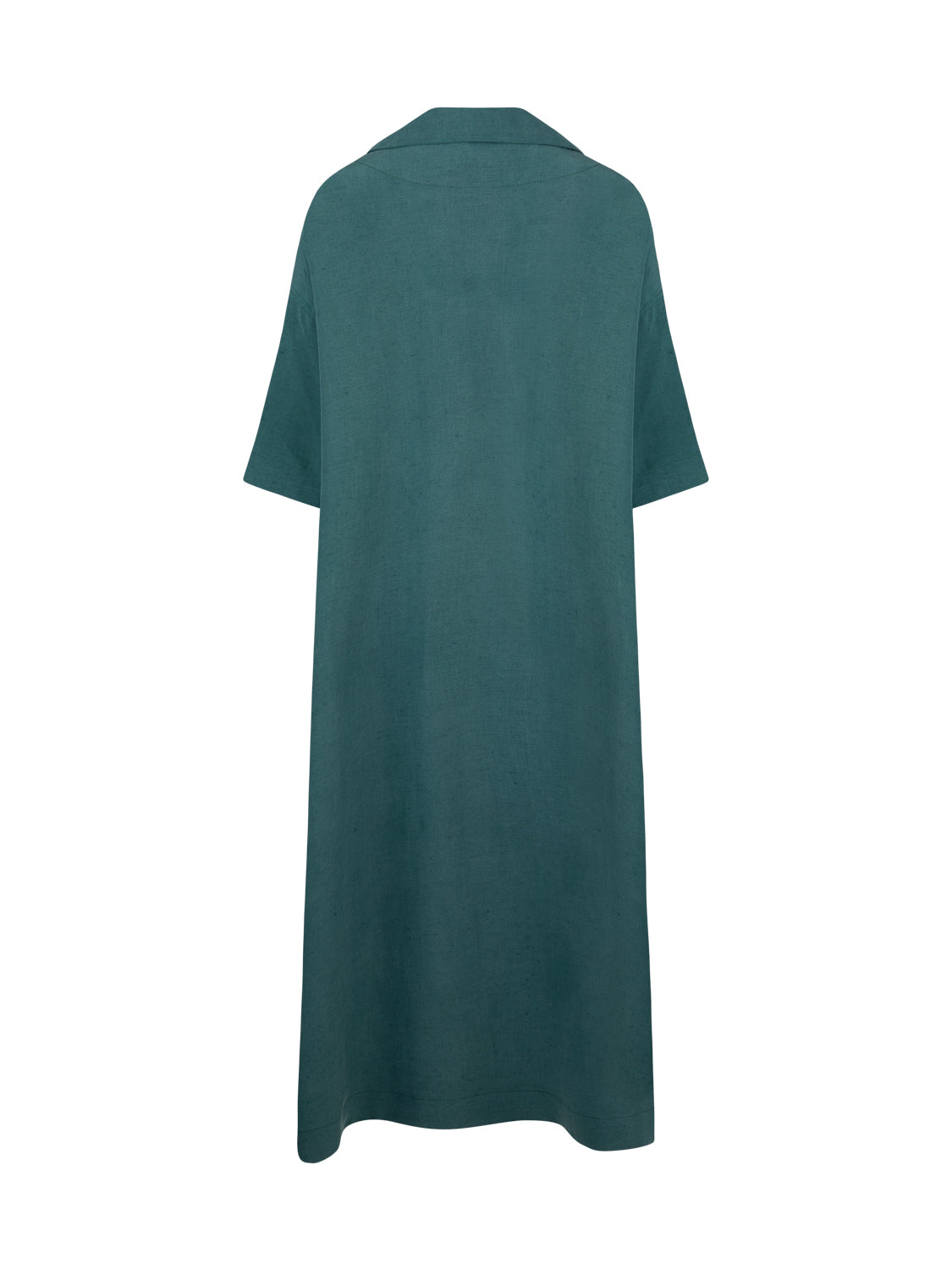 BARBARA LINEN SILK DRESS GREEN
