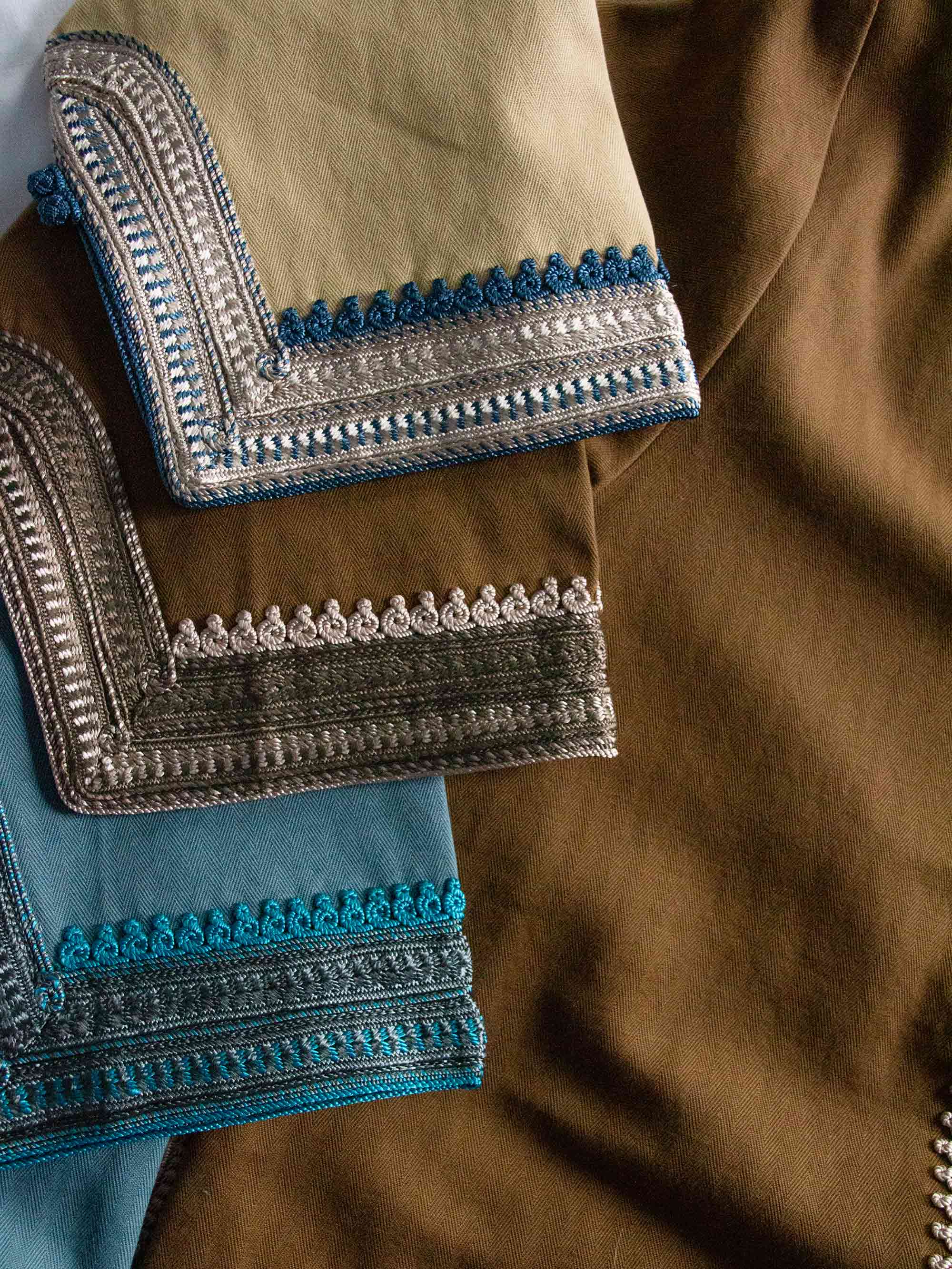 Marrakesh Herringbone Cotton Jacket Teal