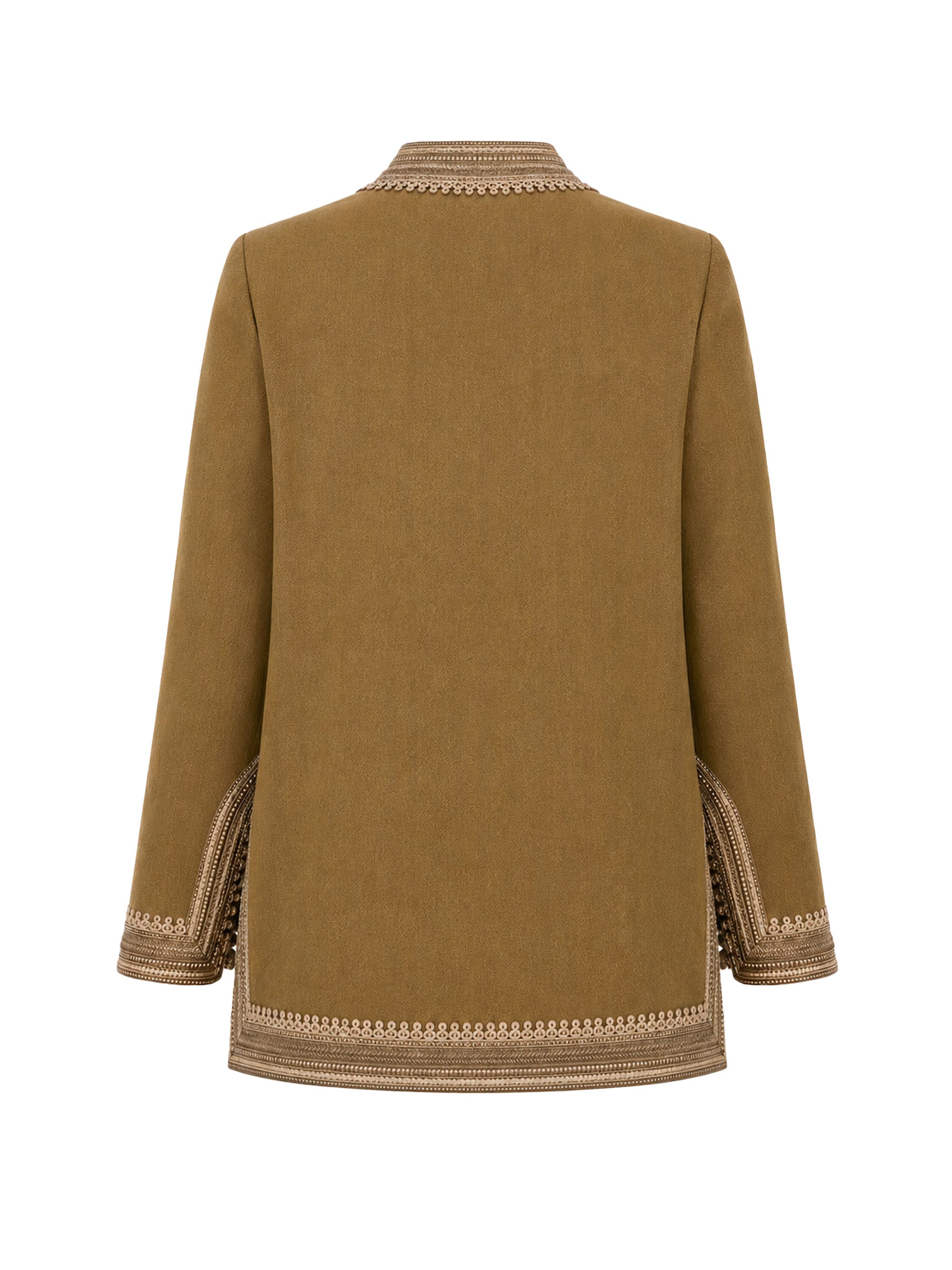 Marrakesh Herringbone Cotton Jacket Tobacco